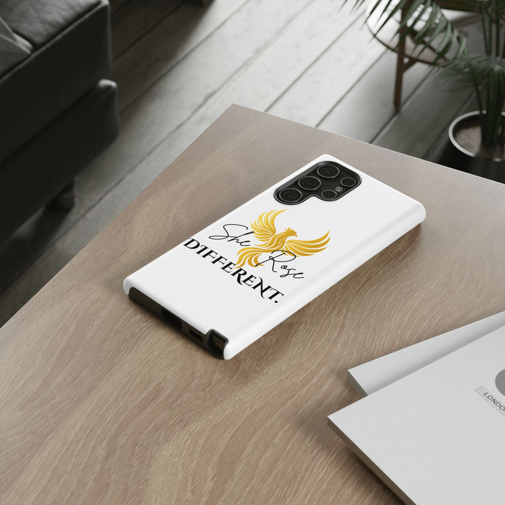She Rose Different™ Phone Case —  Inspirational Gold Phoenix Design