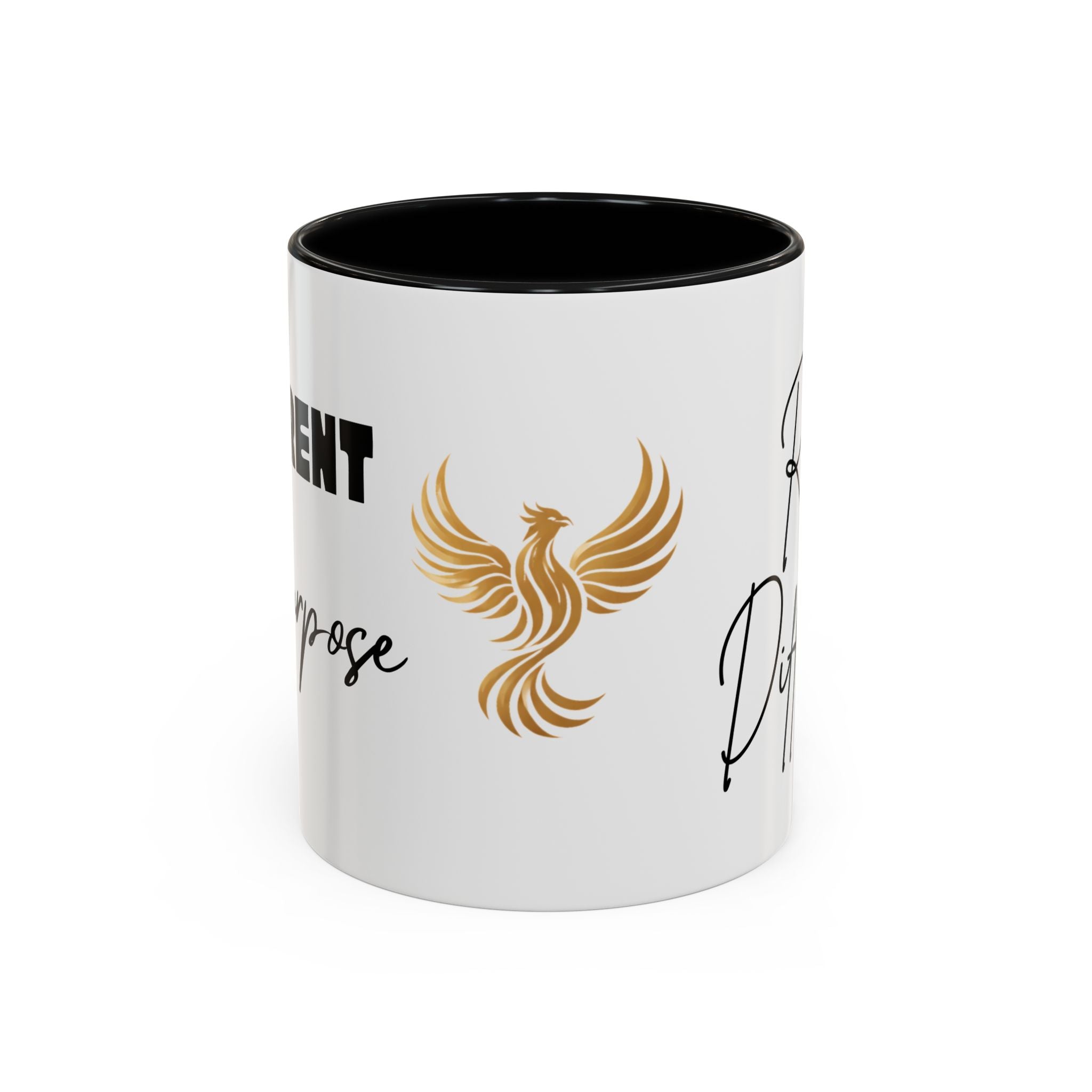 Rise Different™ Accent Coffee Mug — Inspirational Phoenix Coffee Cup (11 oz)