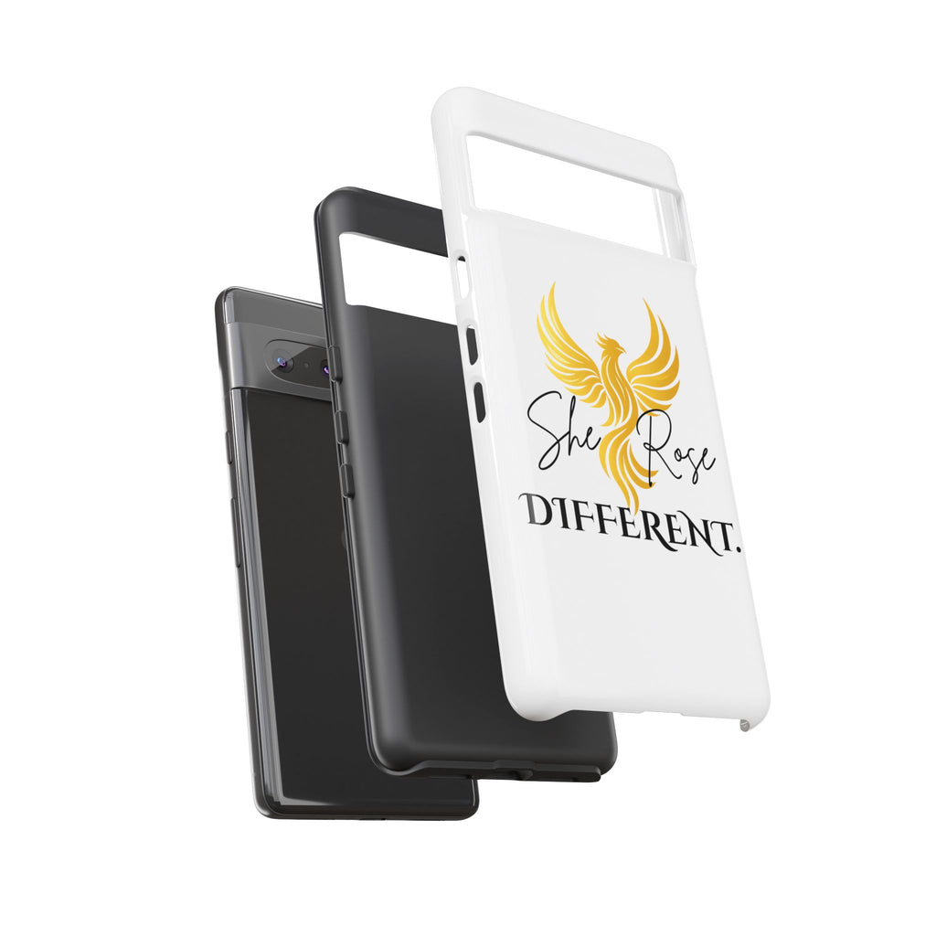 She Rose Different™ Phone Case —  Inspirational Gold Phoenix Design