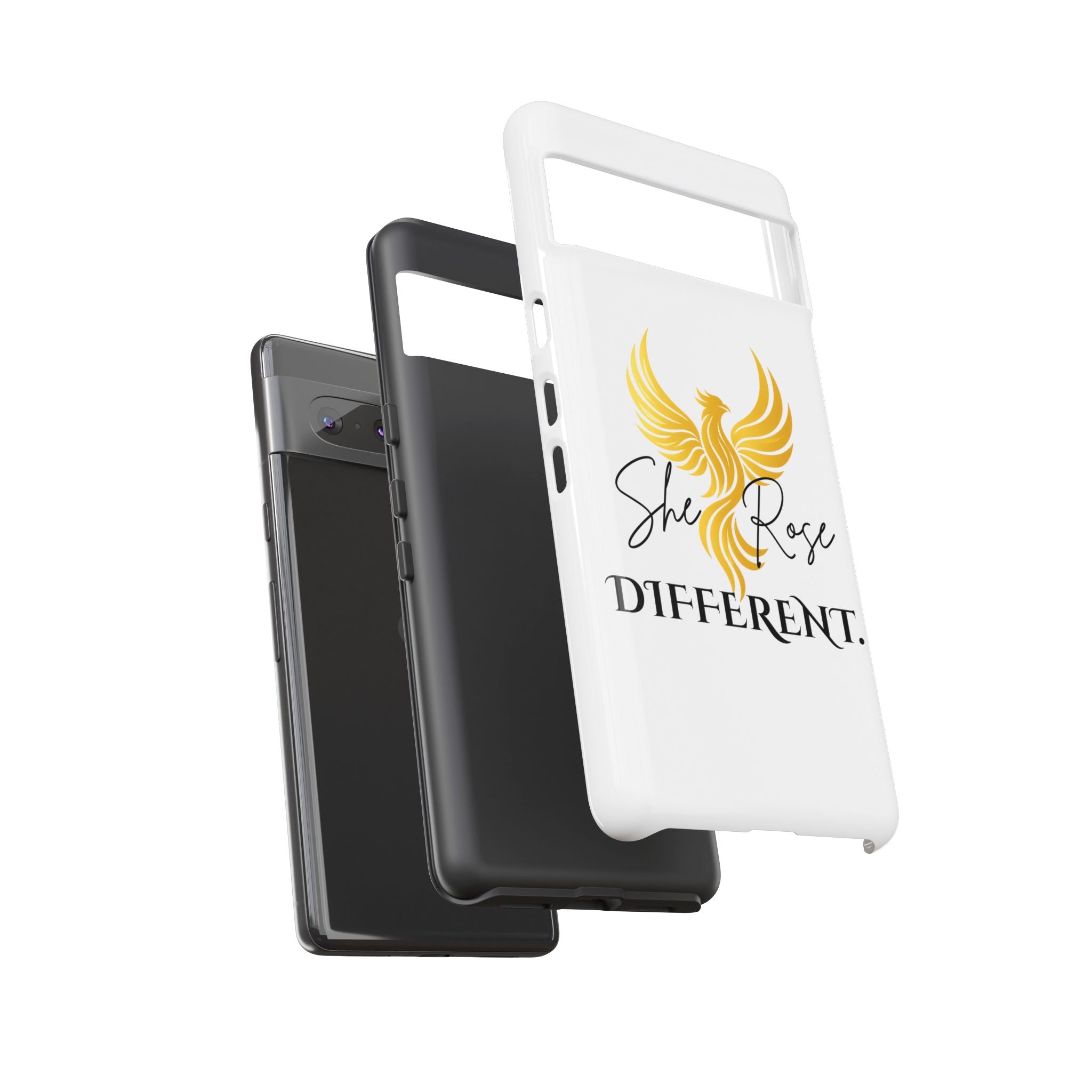 She Rose Different™ Phone Case —  Inspirational Gold Phoenix Design