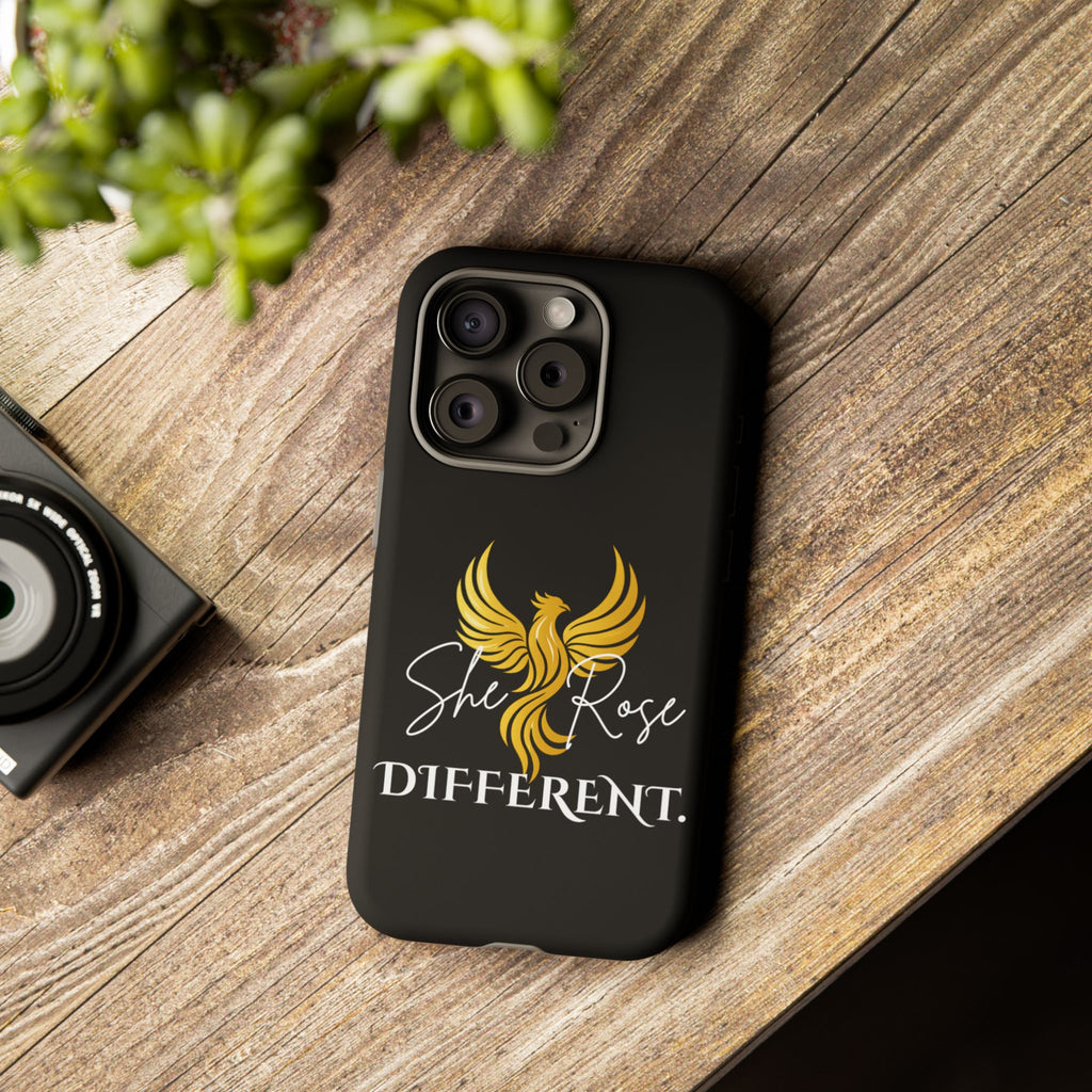 She Rose Different™ Phone Case — Black
