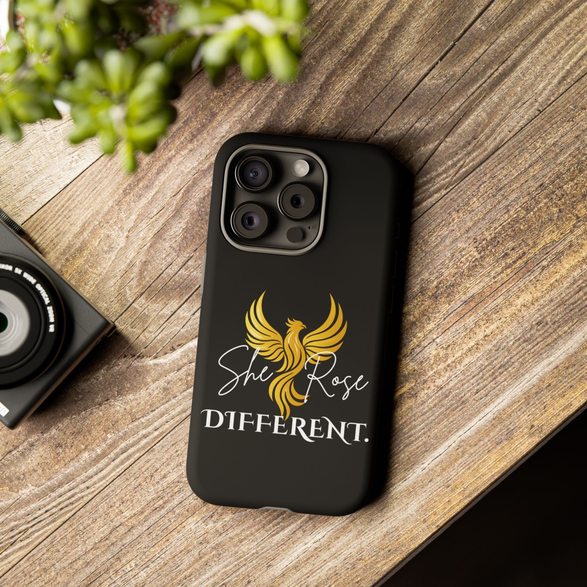 She Rose Different™ Phone Case — Black