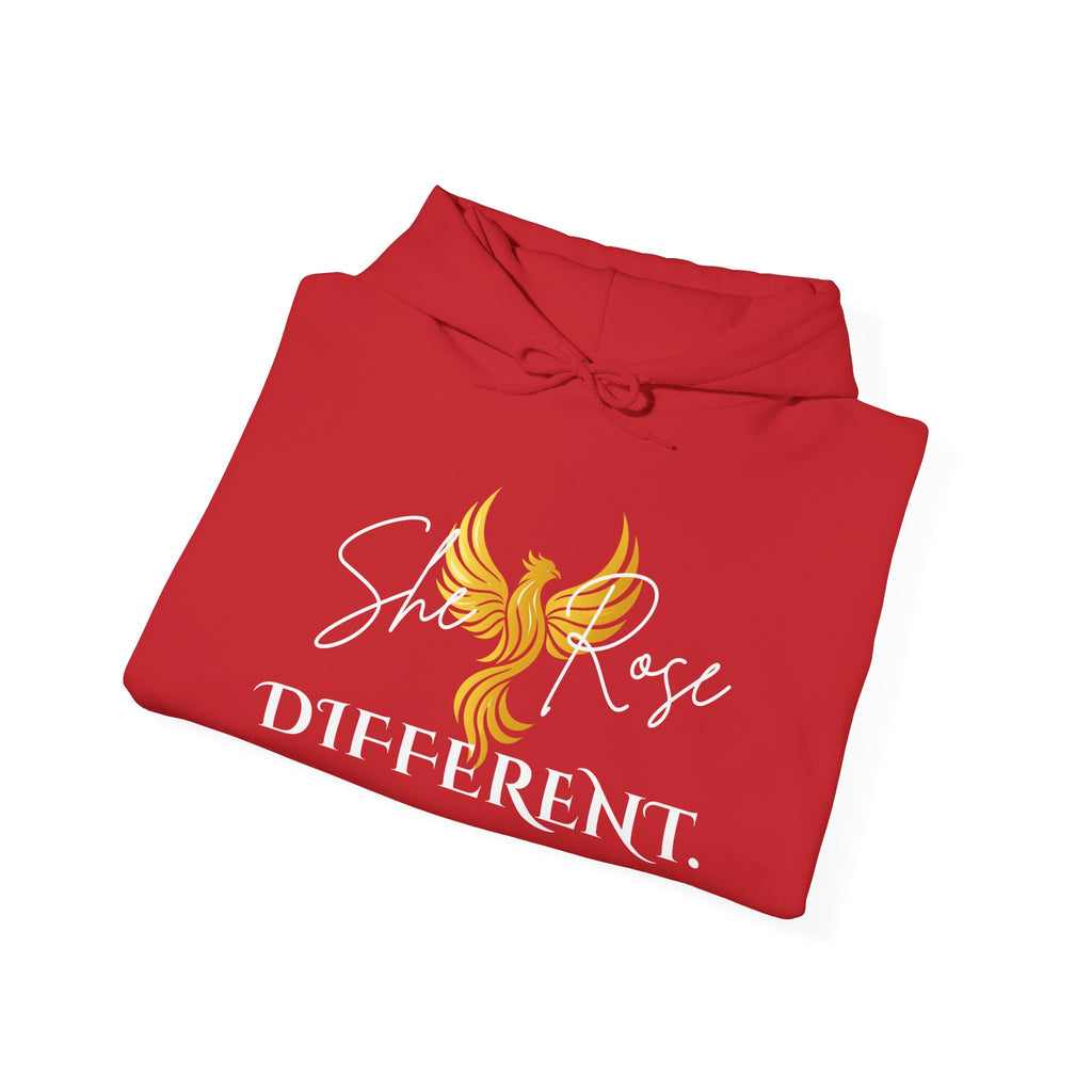 She Rose Different™ Hoodie — Women's Inspirational Sweatshirt