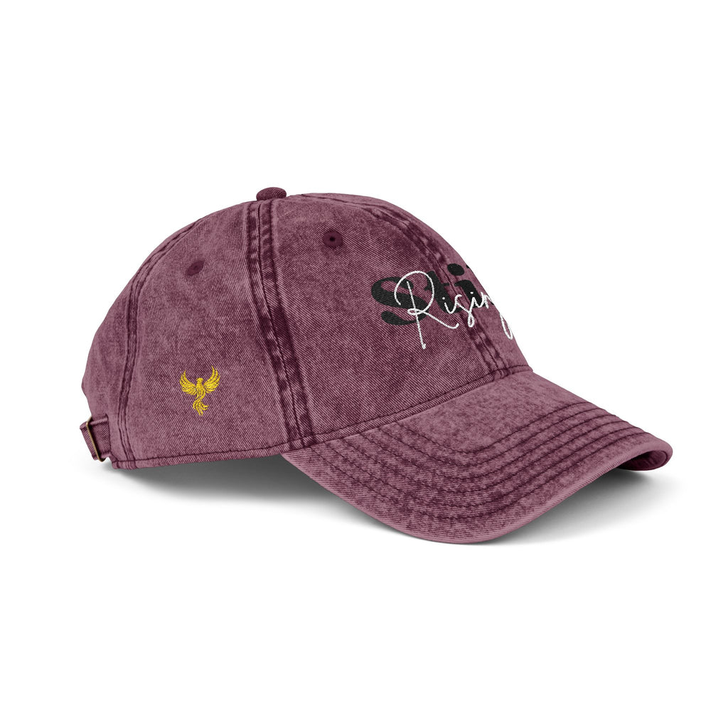 Still Rising™ Distressed Embroidered Hat For Women — Red, Charcoal or Maroon