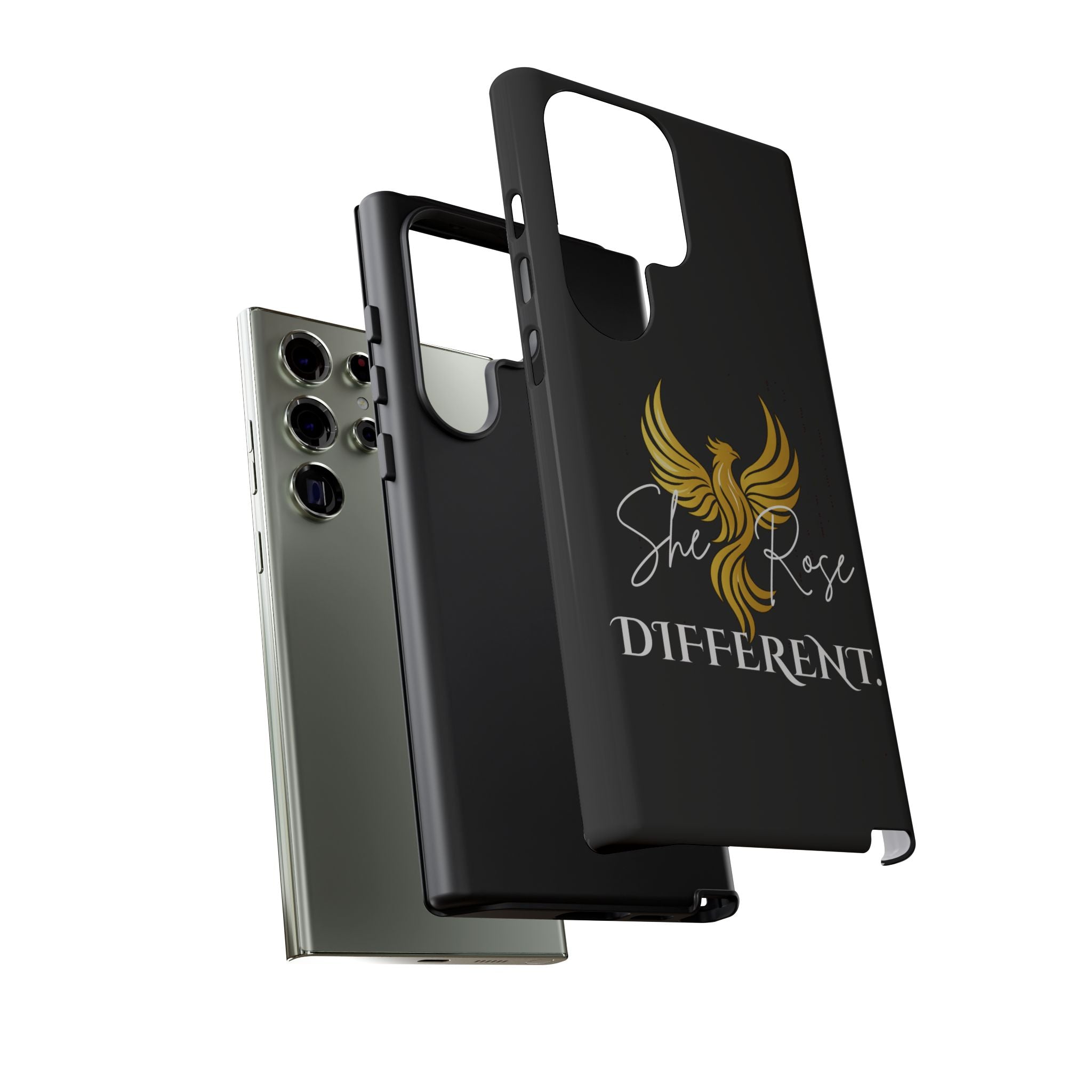She Rose Different™ Phone Case — Black
