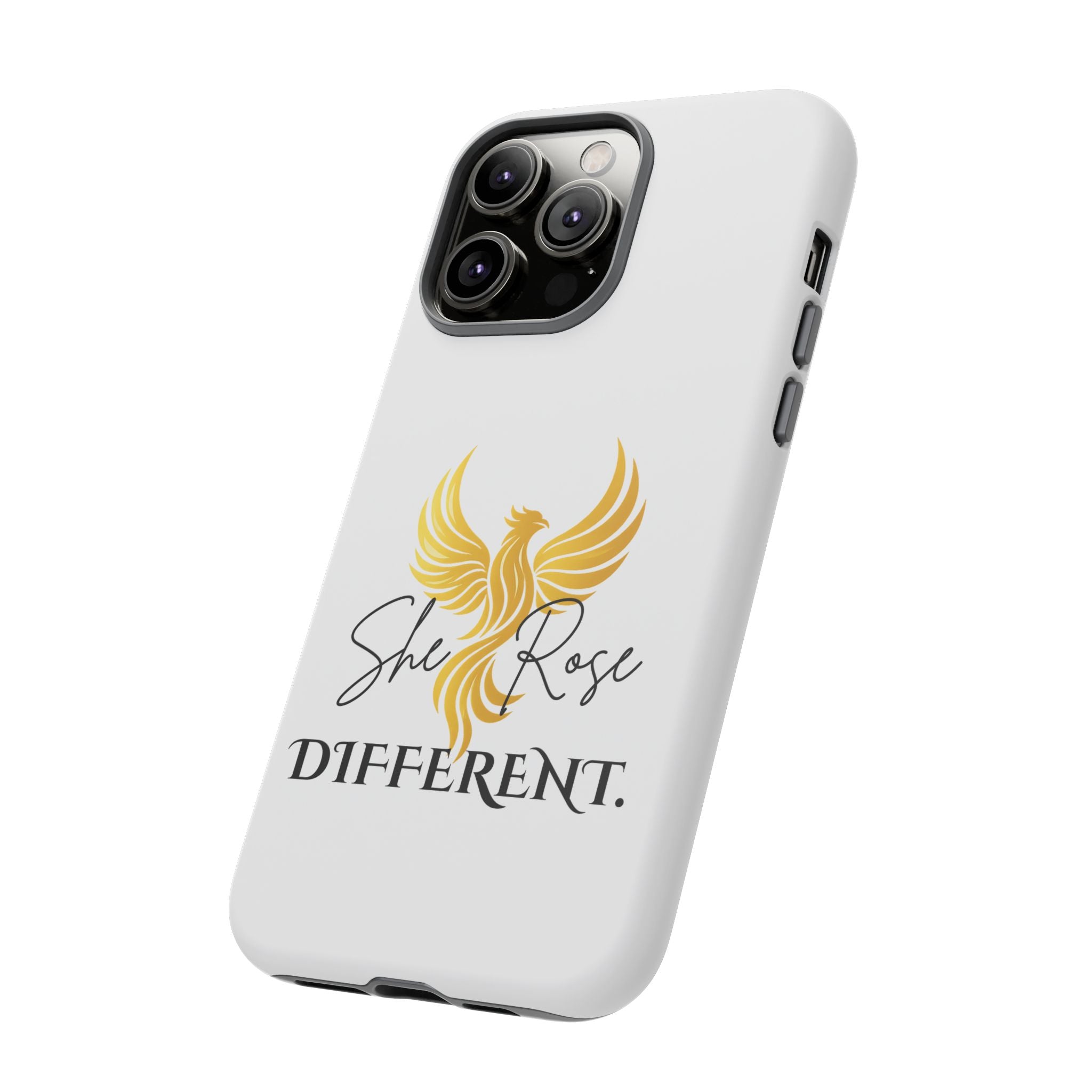 She Rose Different™ Phone Case —  Inspirational Gold Phoenix Design