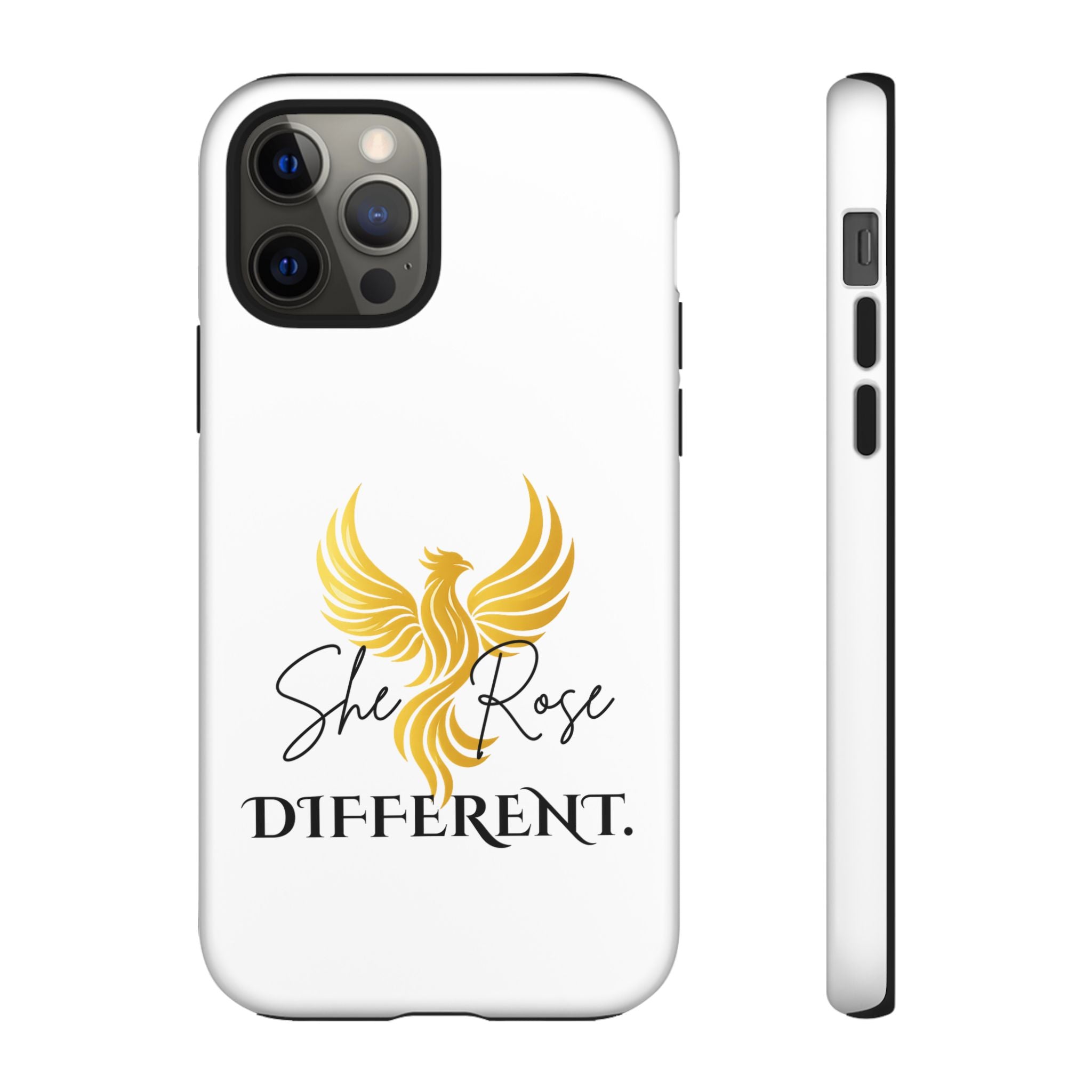 She Rose Different™ Phone Case —  Inspirational Gold Phoenix Design