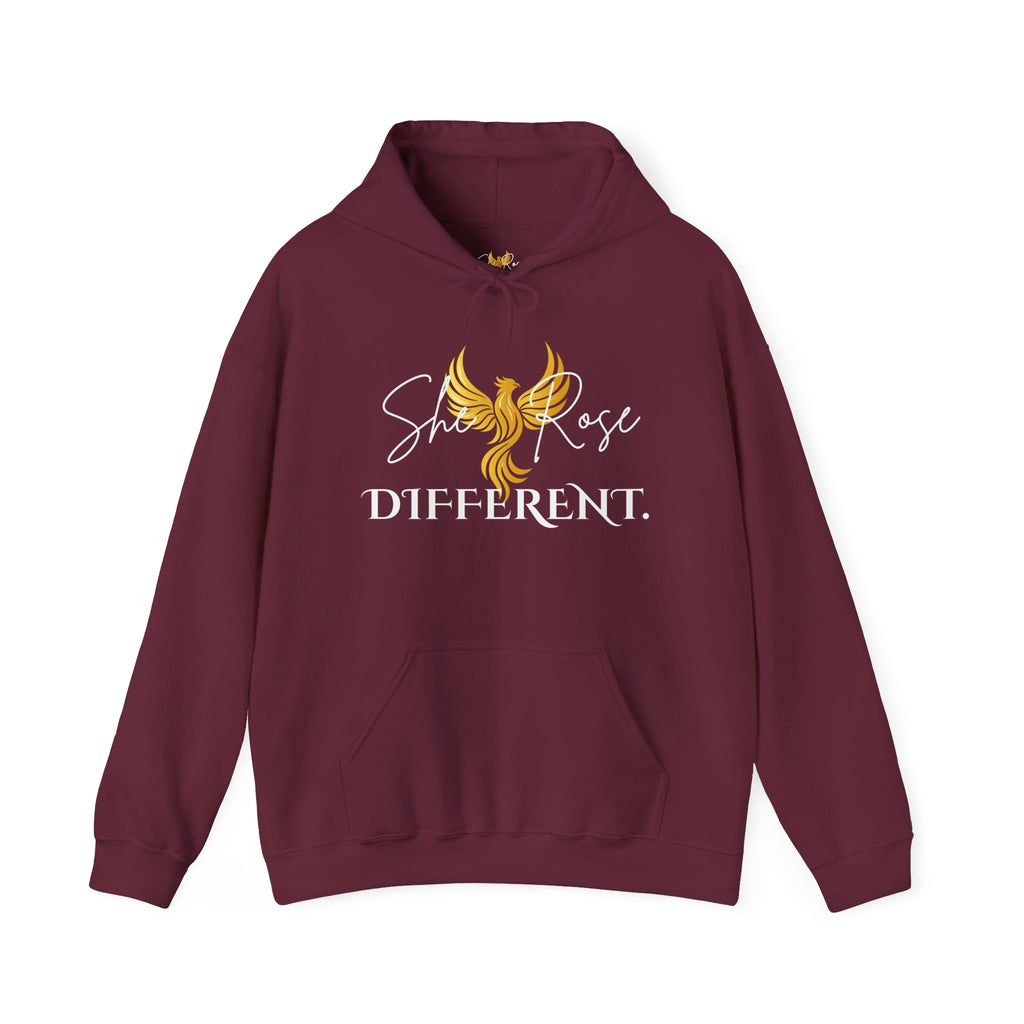 She Rose Different™ Hoodie — Women's Inspirational Sweatshirt