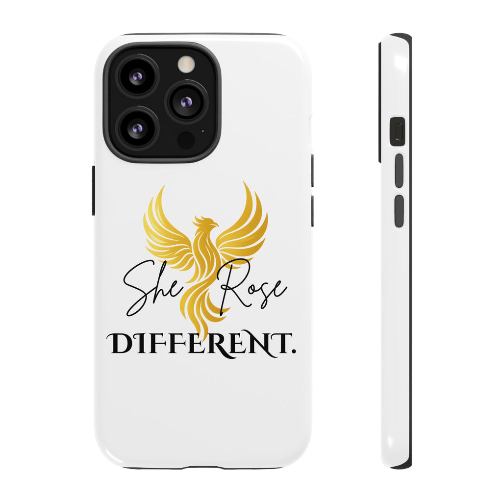 She Rose Different™ Phone Case —  Inspirational Gold Phoenix Design