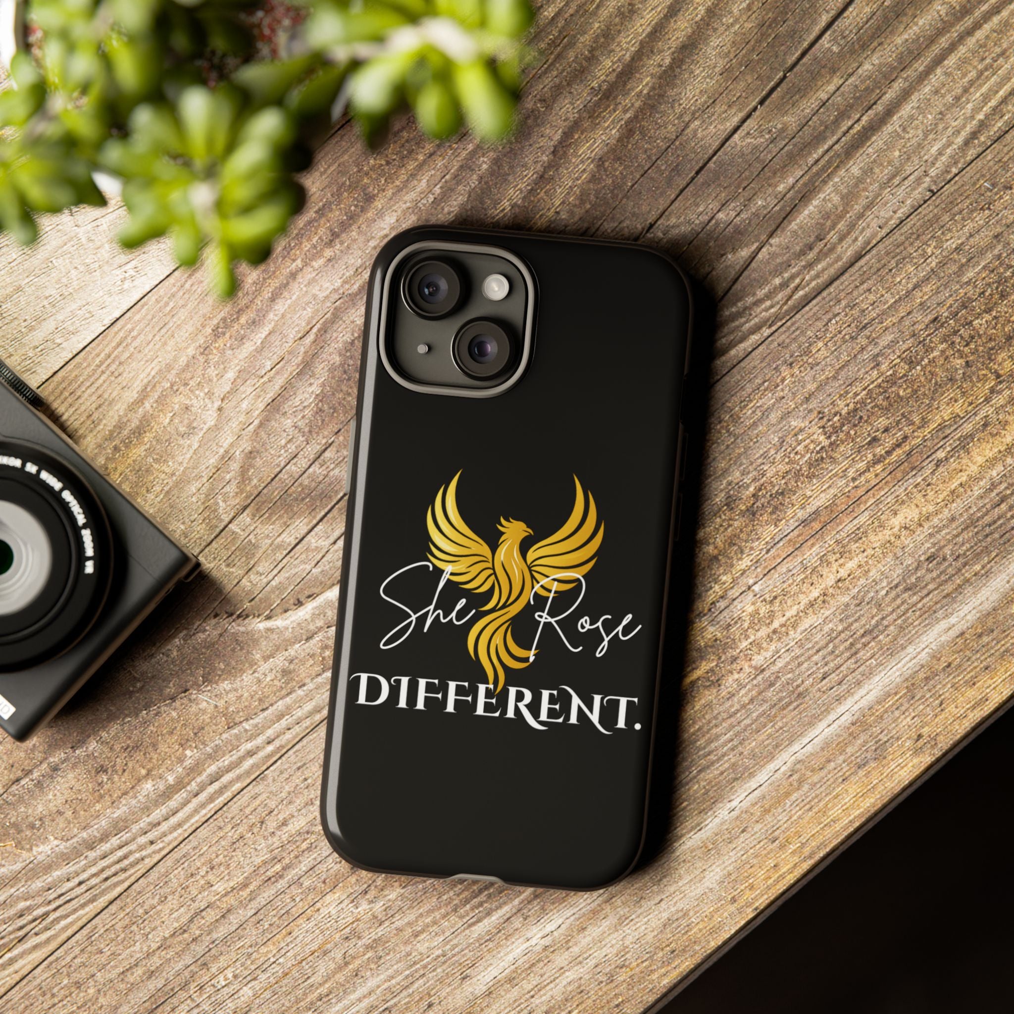 She Rose Different™ Phone Case — Black