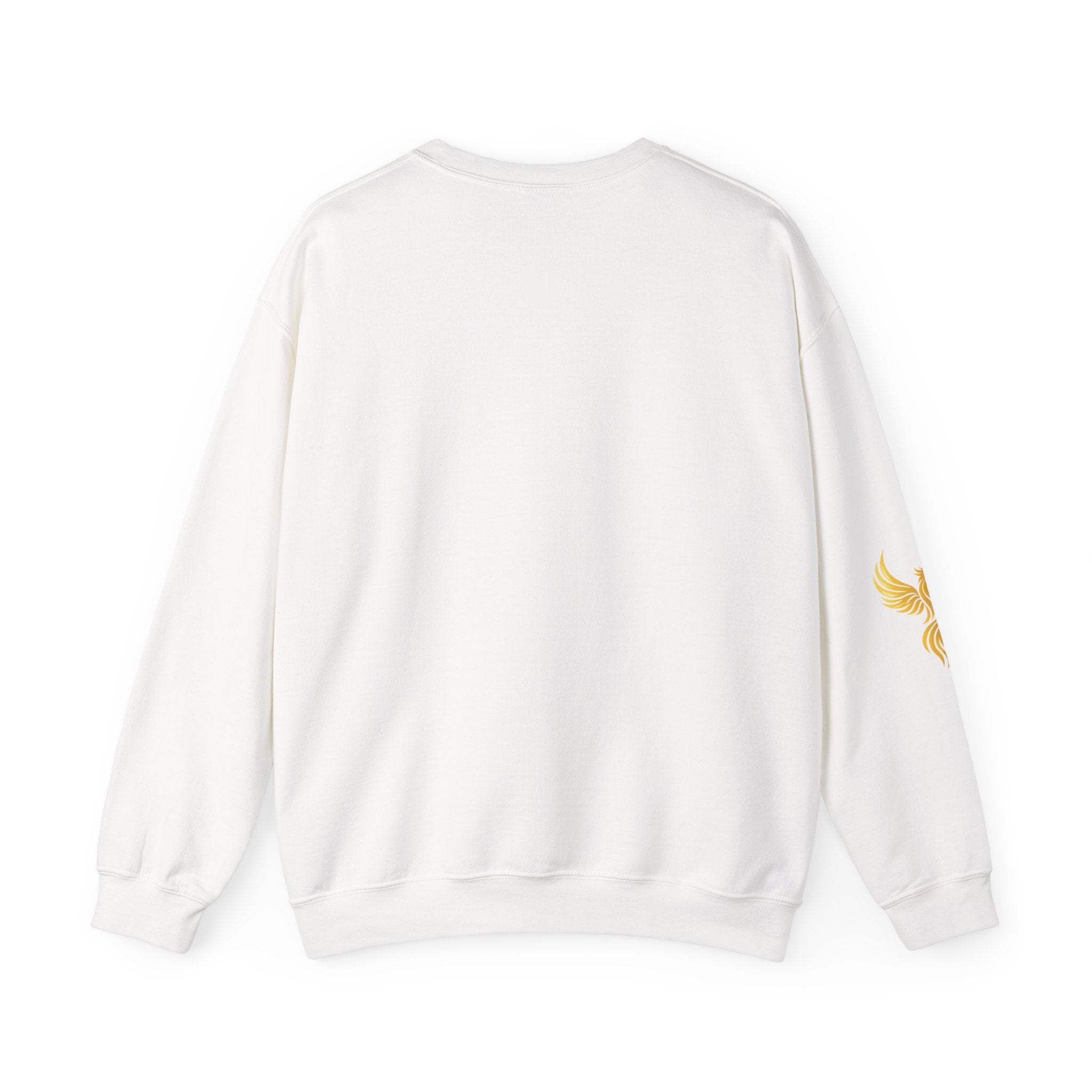 Rise Different Crewneck Sweatshirt – Inspirational Script Pullover With Gold Phoenix Sleeve