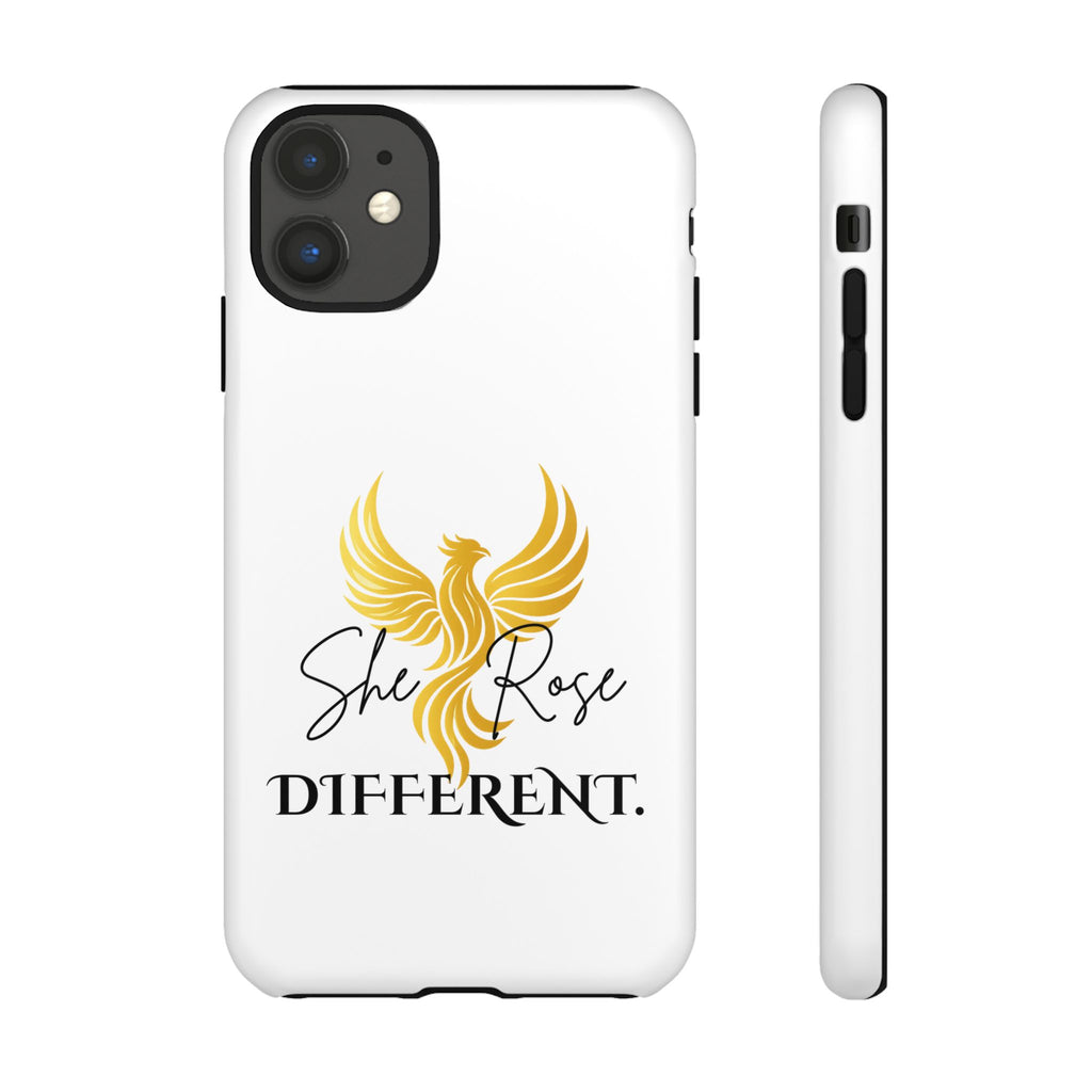 She Rose Different™ Phone Case —  Inspirational Gold Phoenix Design