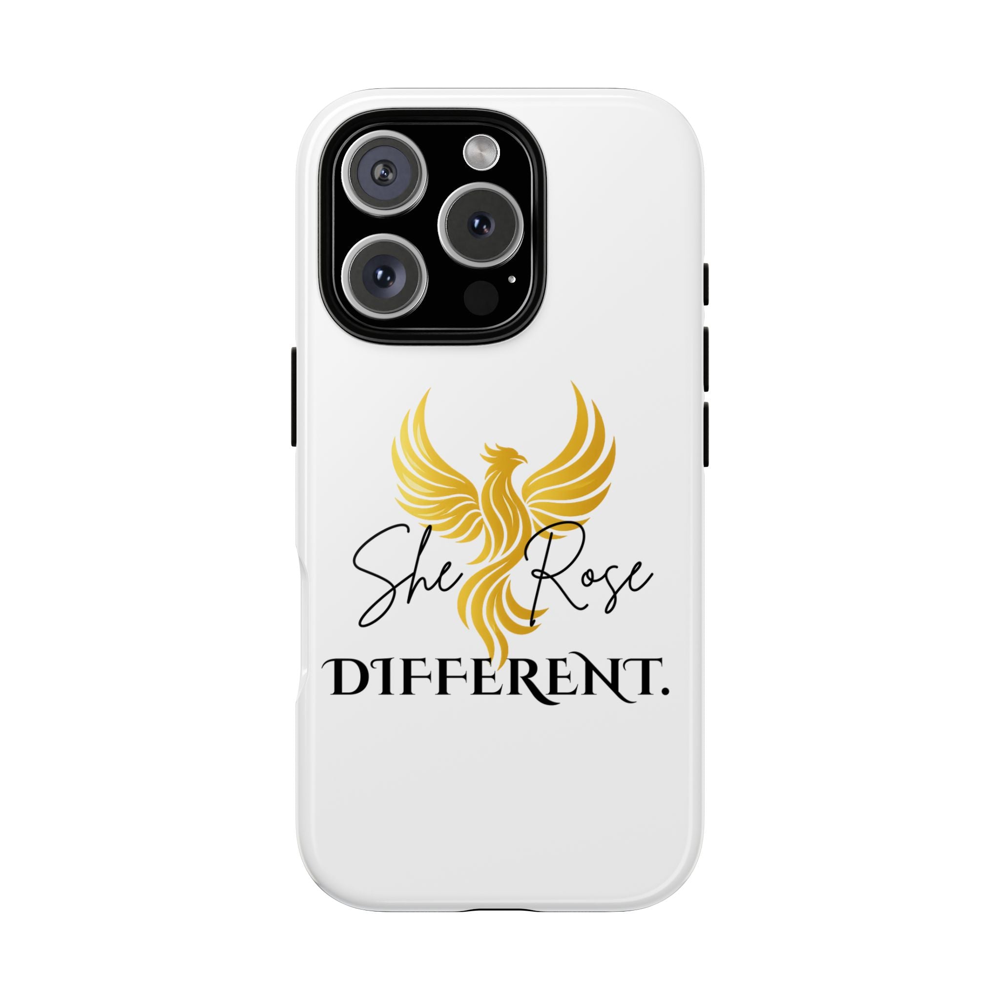 She Rose Different™ Phone Case —  Inspirational Gold Phoenix Design