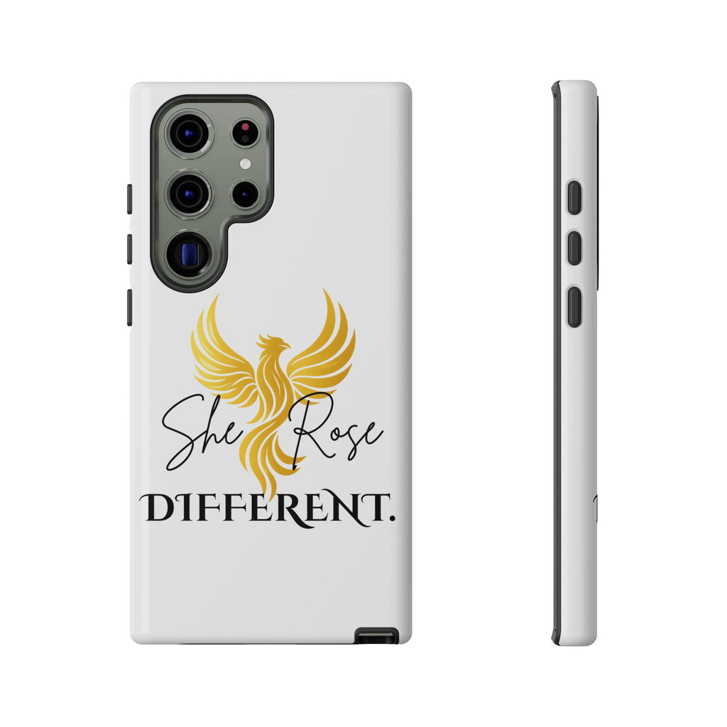 She Rose Different™ Phone Case —  Inspirational Gold Phoenix Design