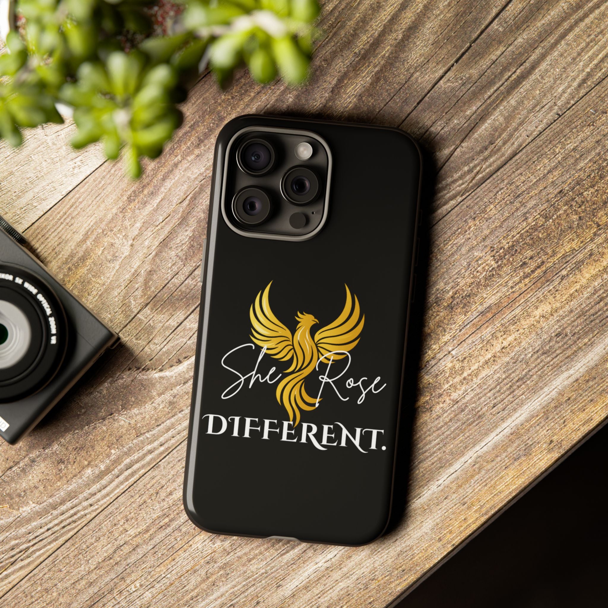 She Rose Different™ Phone Case — Black