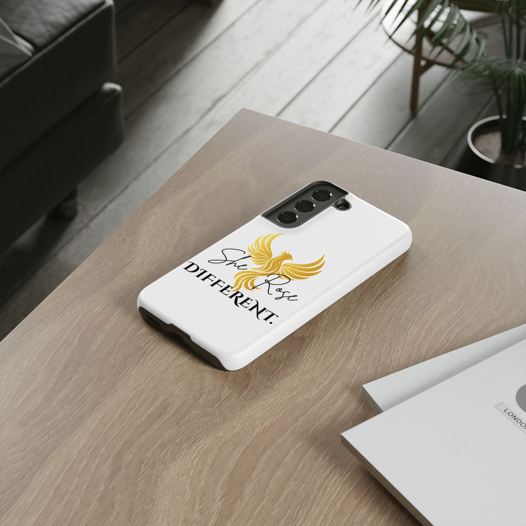 She Rose Different™ Phone Case —  Inspirational Gold Phoenix Design