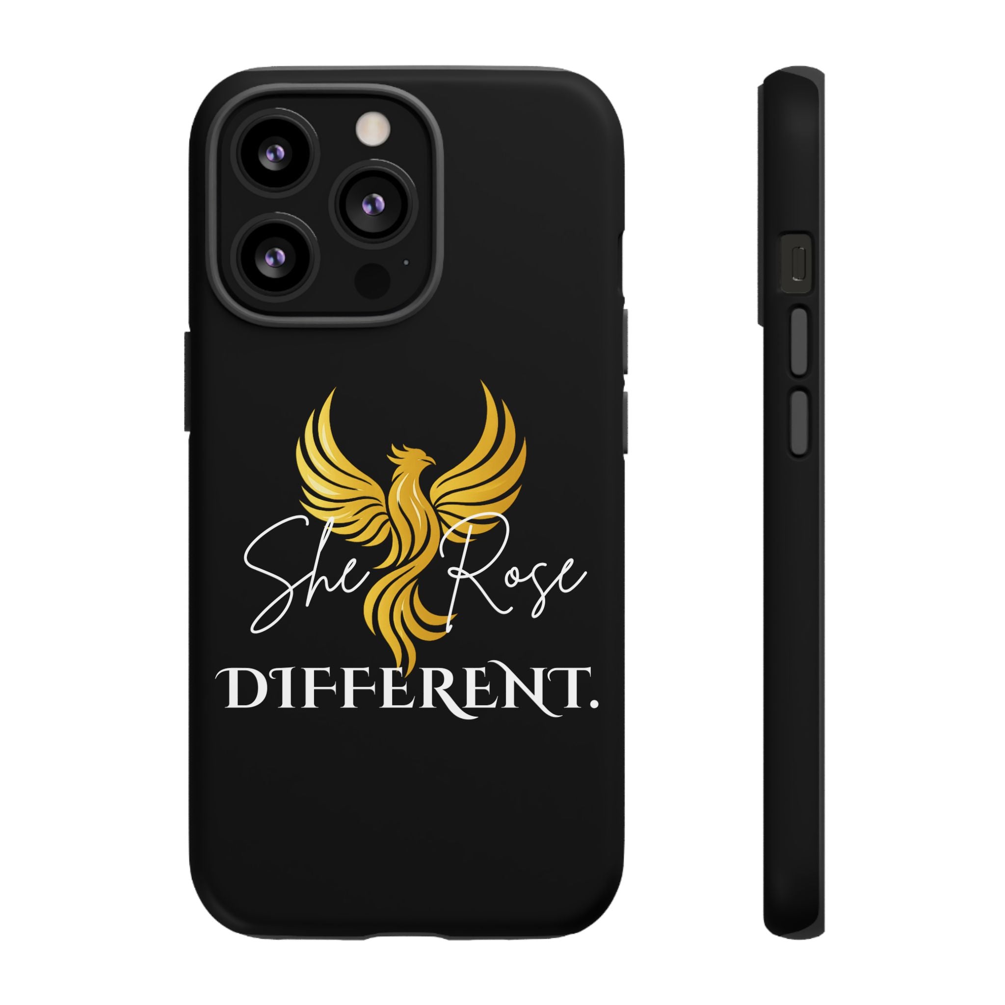She Rose Different™ Phone Case — Black