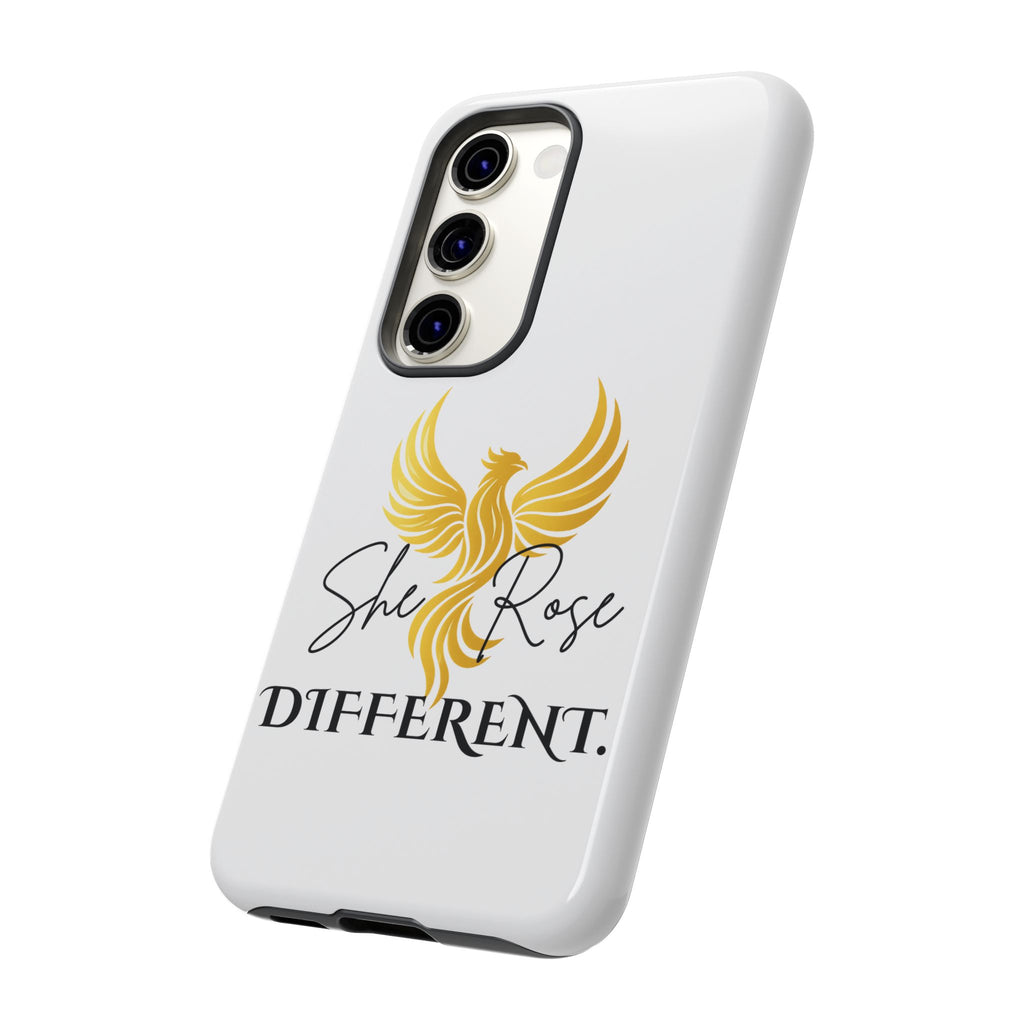 She Rose Different™ Phone Case —  Inspirational Gold Phoenix Design