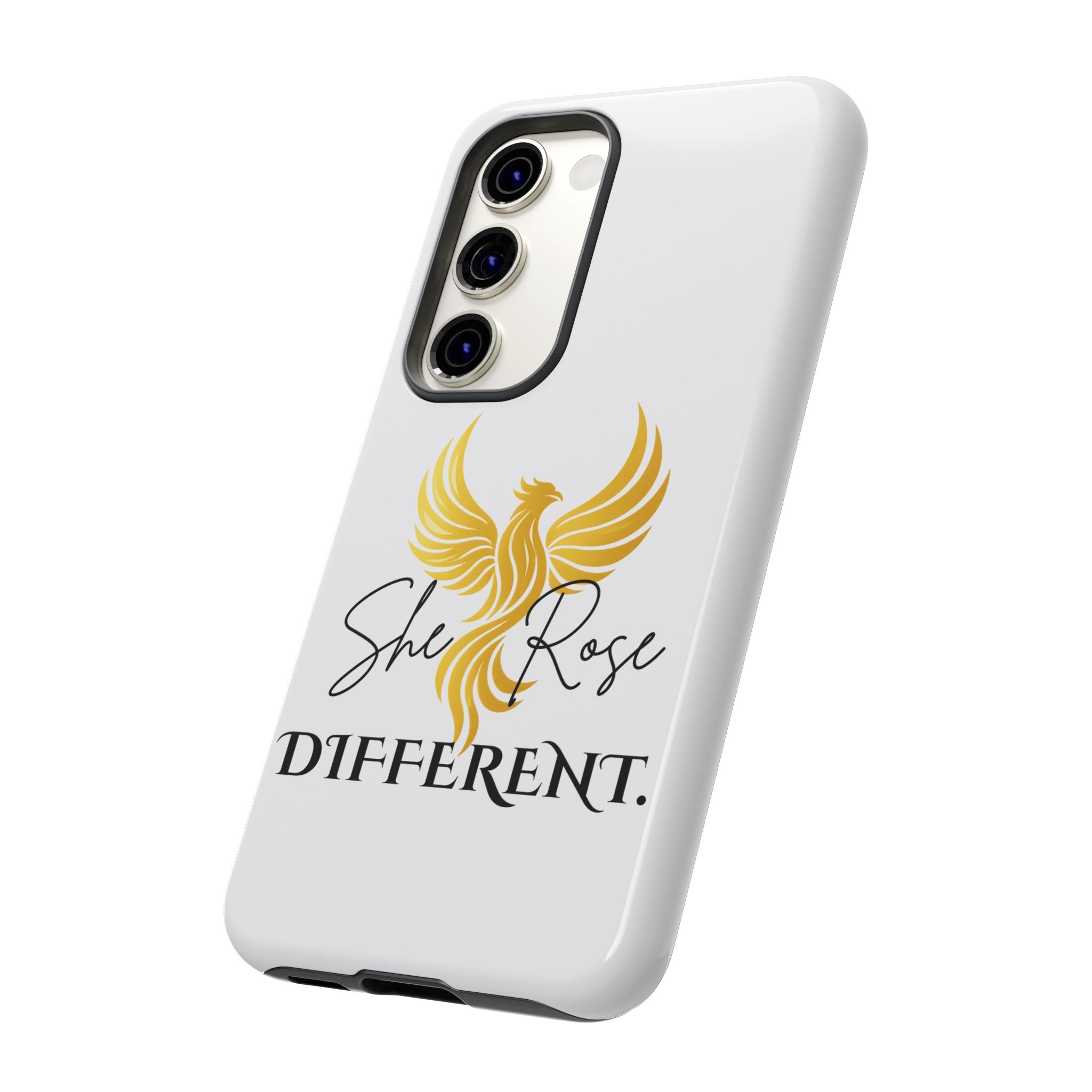 She Rose Different™ Phone Case —  Inspirational Gold Phoenix Design