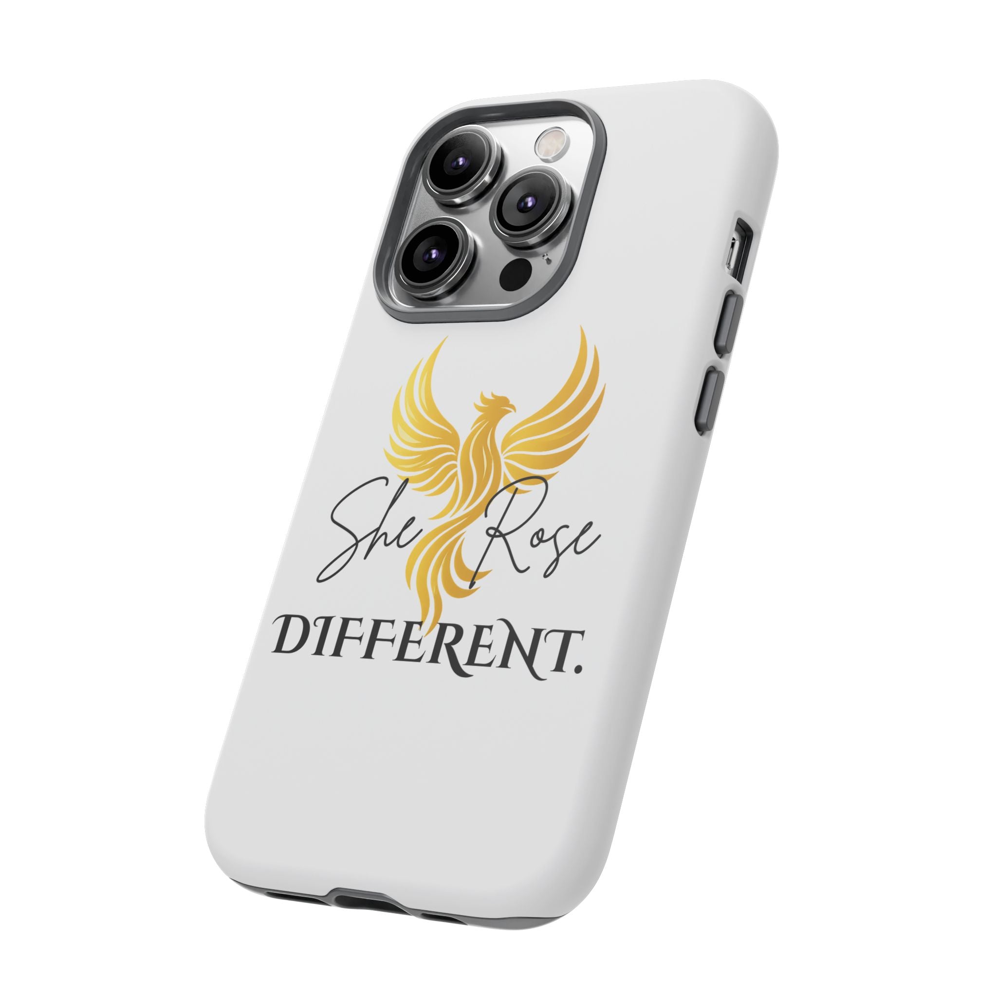 She Rose Different™ Phone Case —  Inspirational Gold Phoenix Design