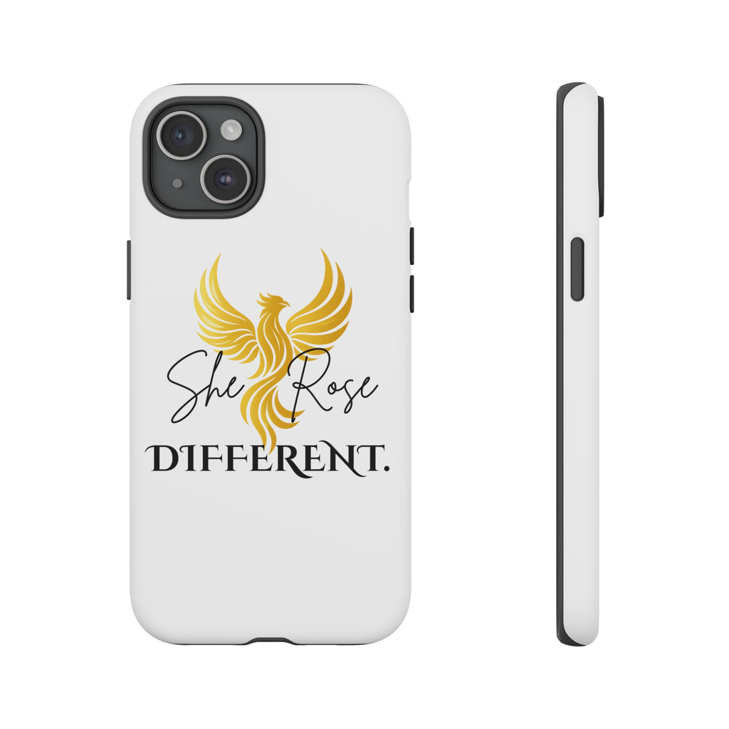 She Rose Different™ Phone Case —  Inspirational Gold Phoenix Design