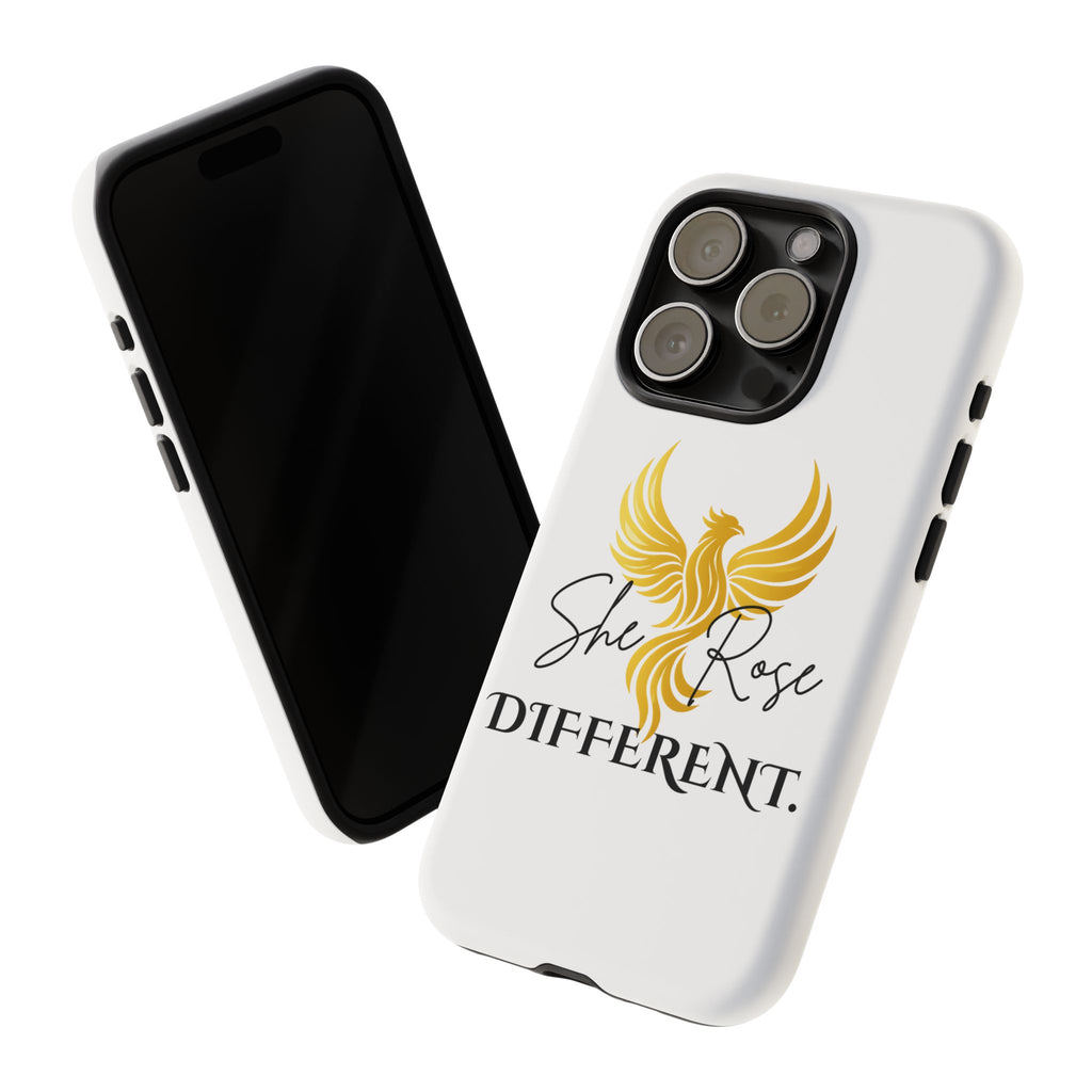 She Rose Different™ Phone Case —  Inspirational Gold Phoenix Design