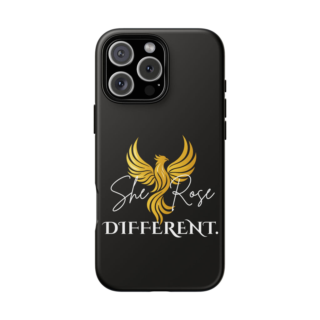 She Rose Different™ Phone Case — Black