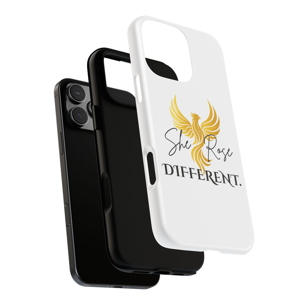 She Rose Different™ Phone Case —  Inspirational Gold Phoenix Design