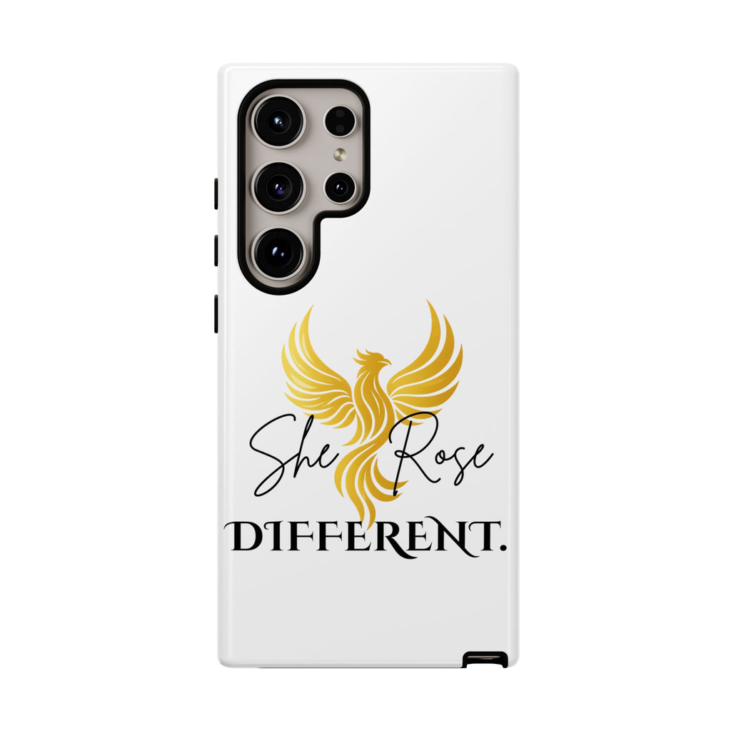 She Rose Different™ Phone Case —  Inspirational Gold Phoenix Design