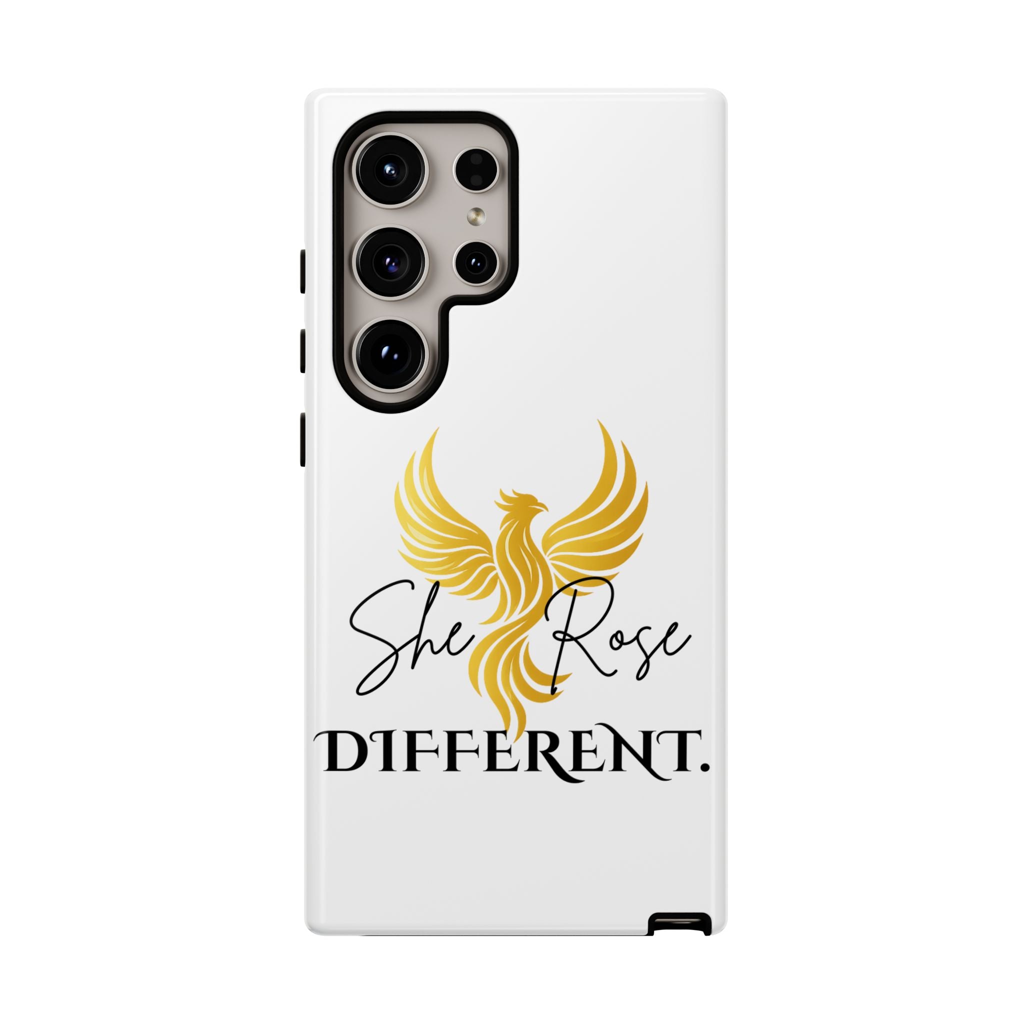 She Rose Different™ Phone Case —  Inspirational Gold Phoenix Design