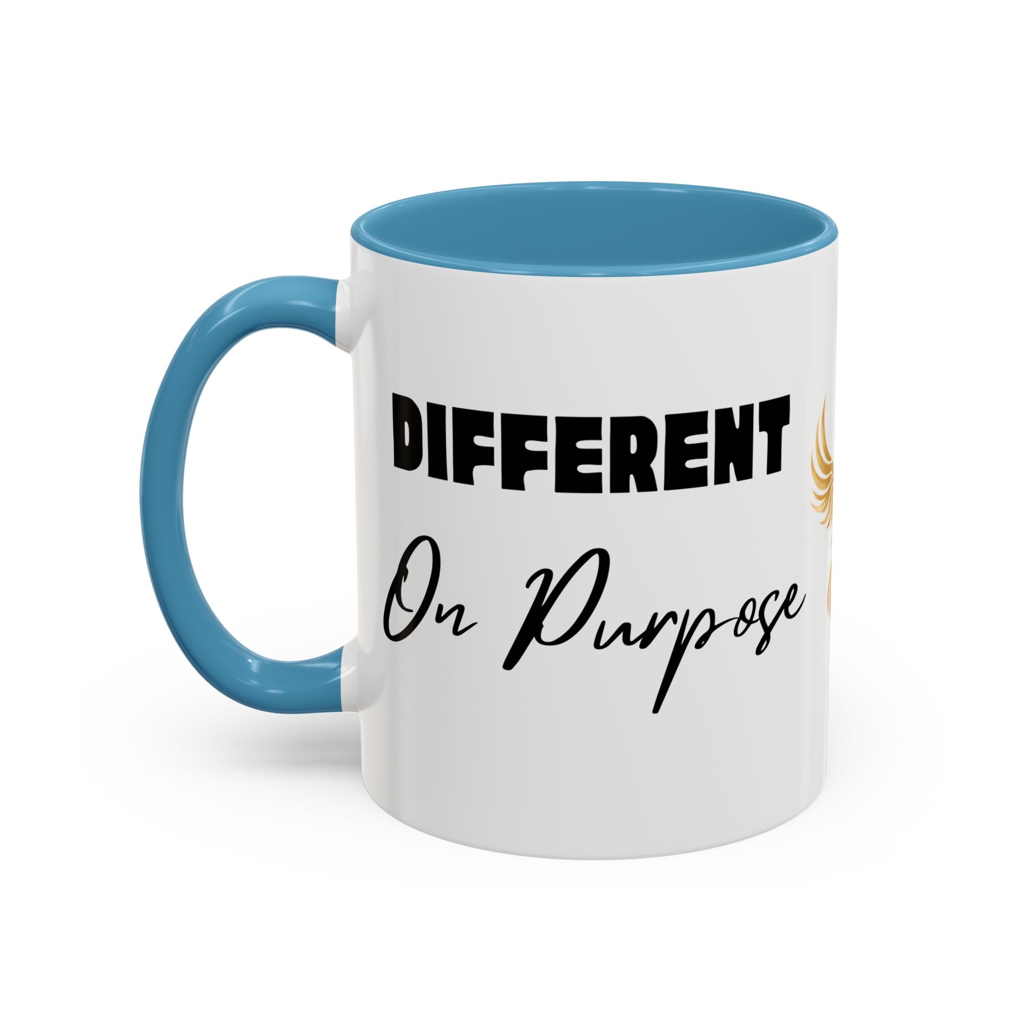 Rise Different™ Accent Coffee Mug — Inspirational Phoenix Coffee Cup (11 oz)