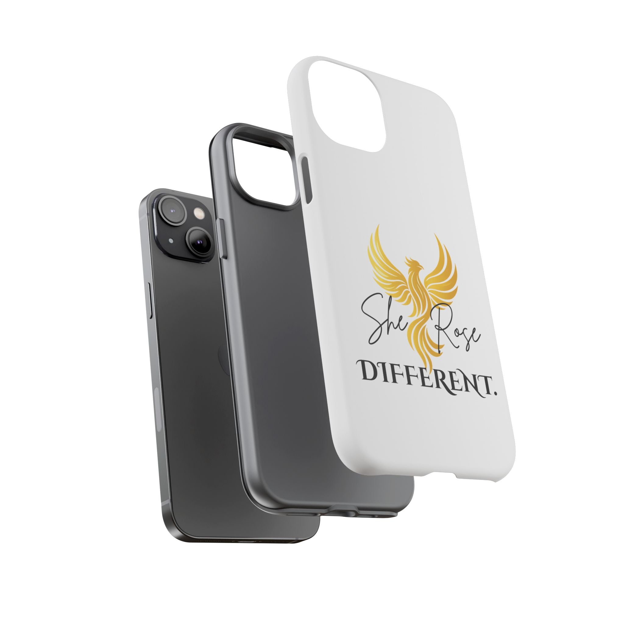 She Rose Different™ Phone Case —  Inspirational Gold Phoenix Design