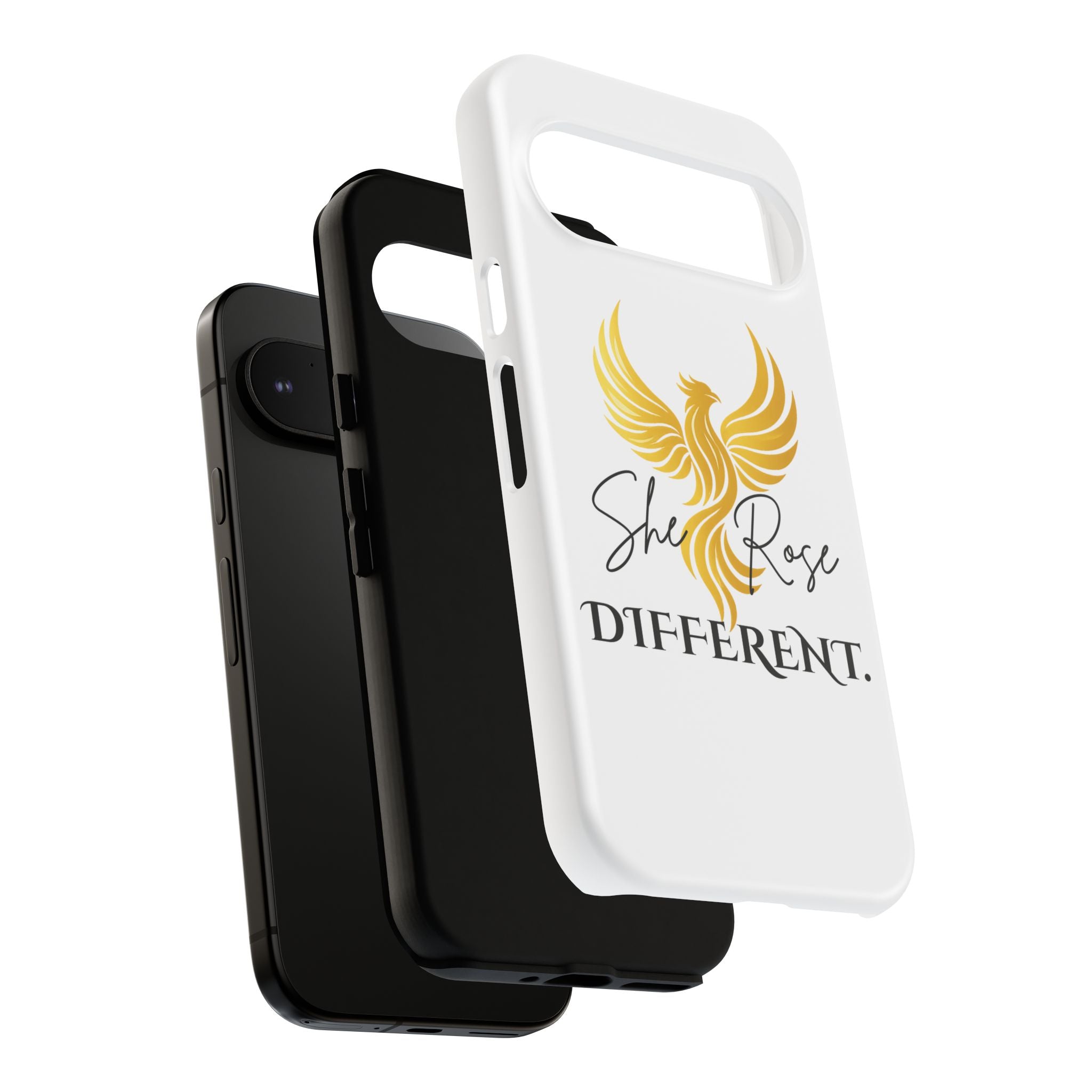 She Rose Different™ Phone Case —  Inspirational Gold Phoenix Design