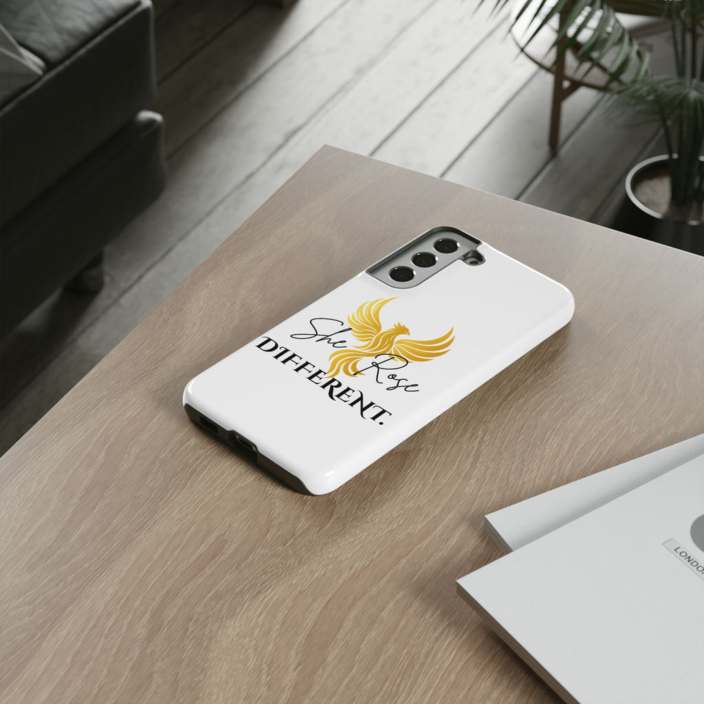 She Rose Different™ Phone Case —  Inspirational Gold Phoenix Design