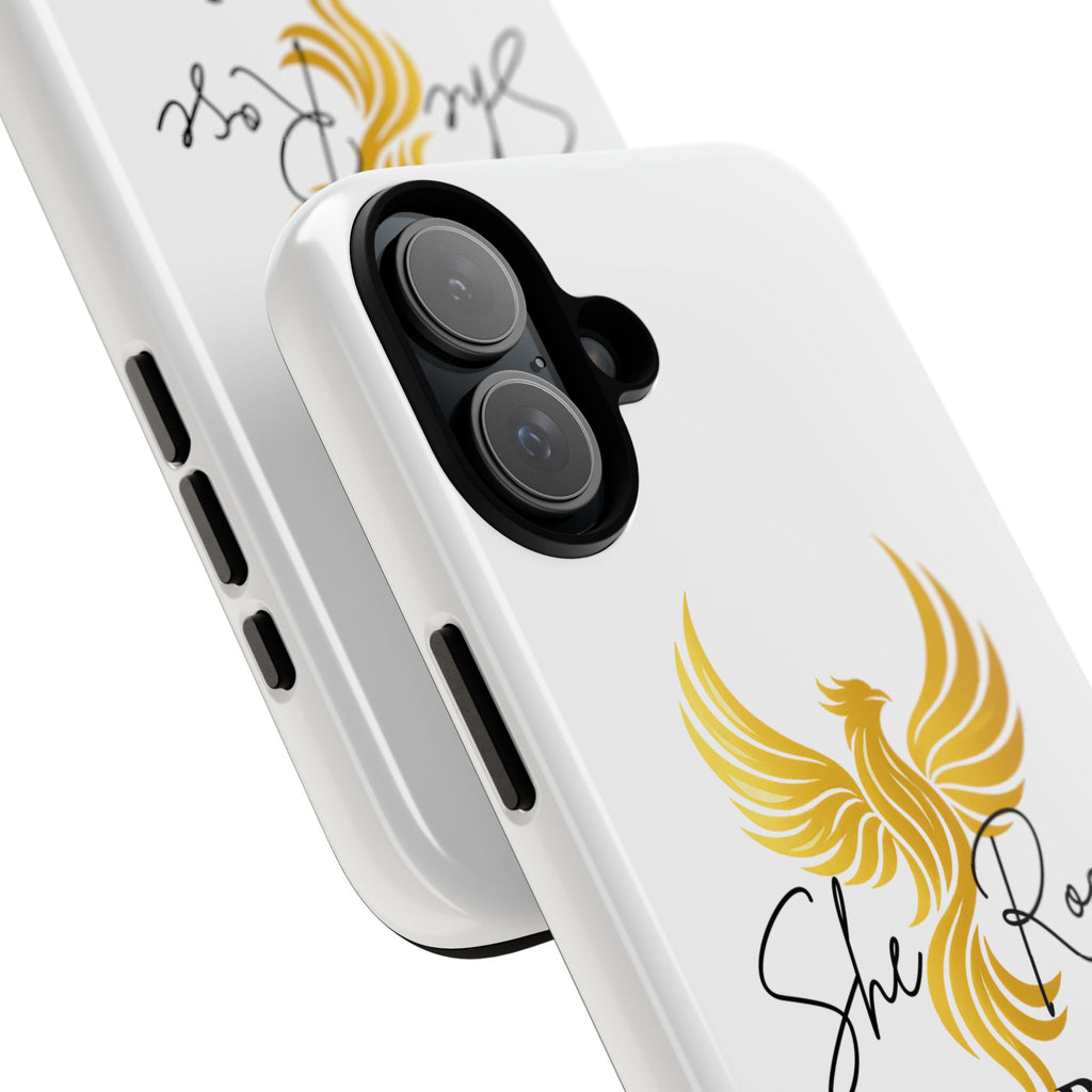 She Rose Different™ Phone Case —  Inspirational Gold Phoenix Design