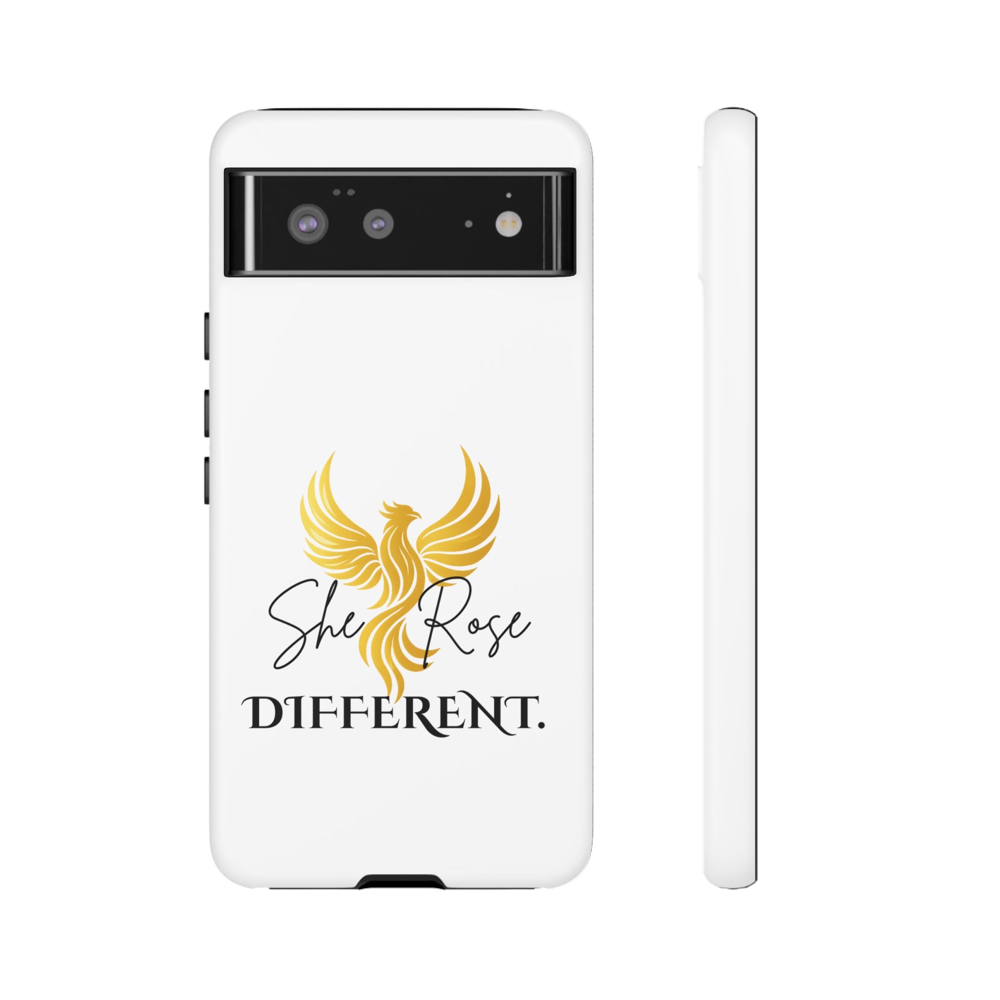 She Rose Different™ Phone Case —  Inspirational Gold Phoenix Design