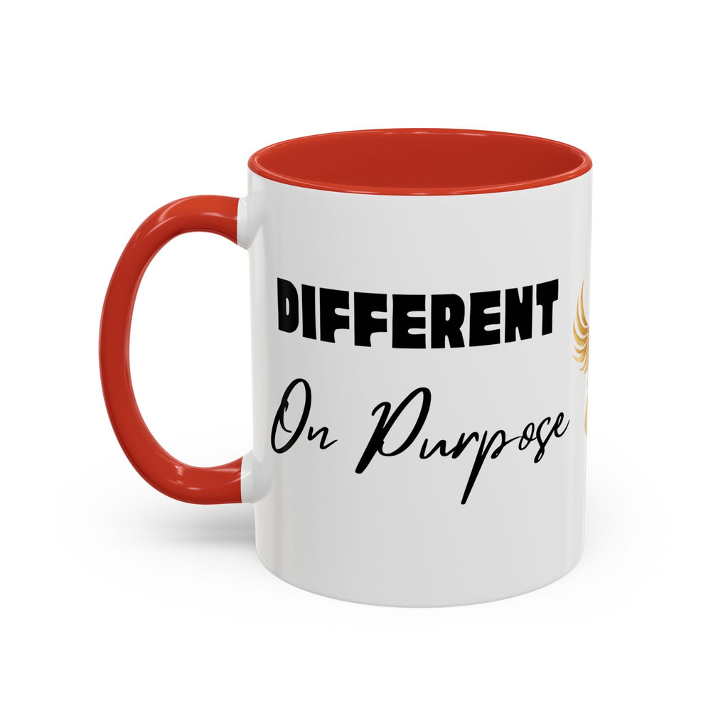 Rise Different™ Accent Coffee Mug — Inspirational Phoenix Coffee Cup (11 oz)