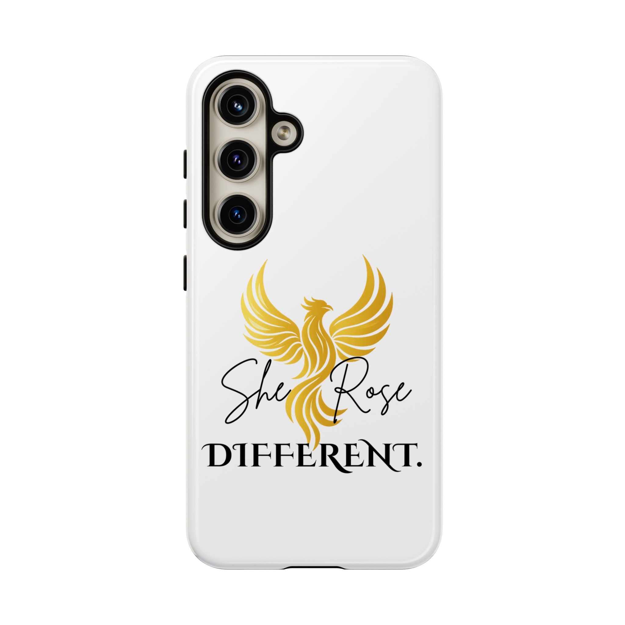 She Rose Different™ Phone Case —  Inspirational Gold Phoenix Design