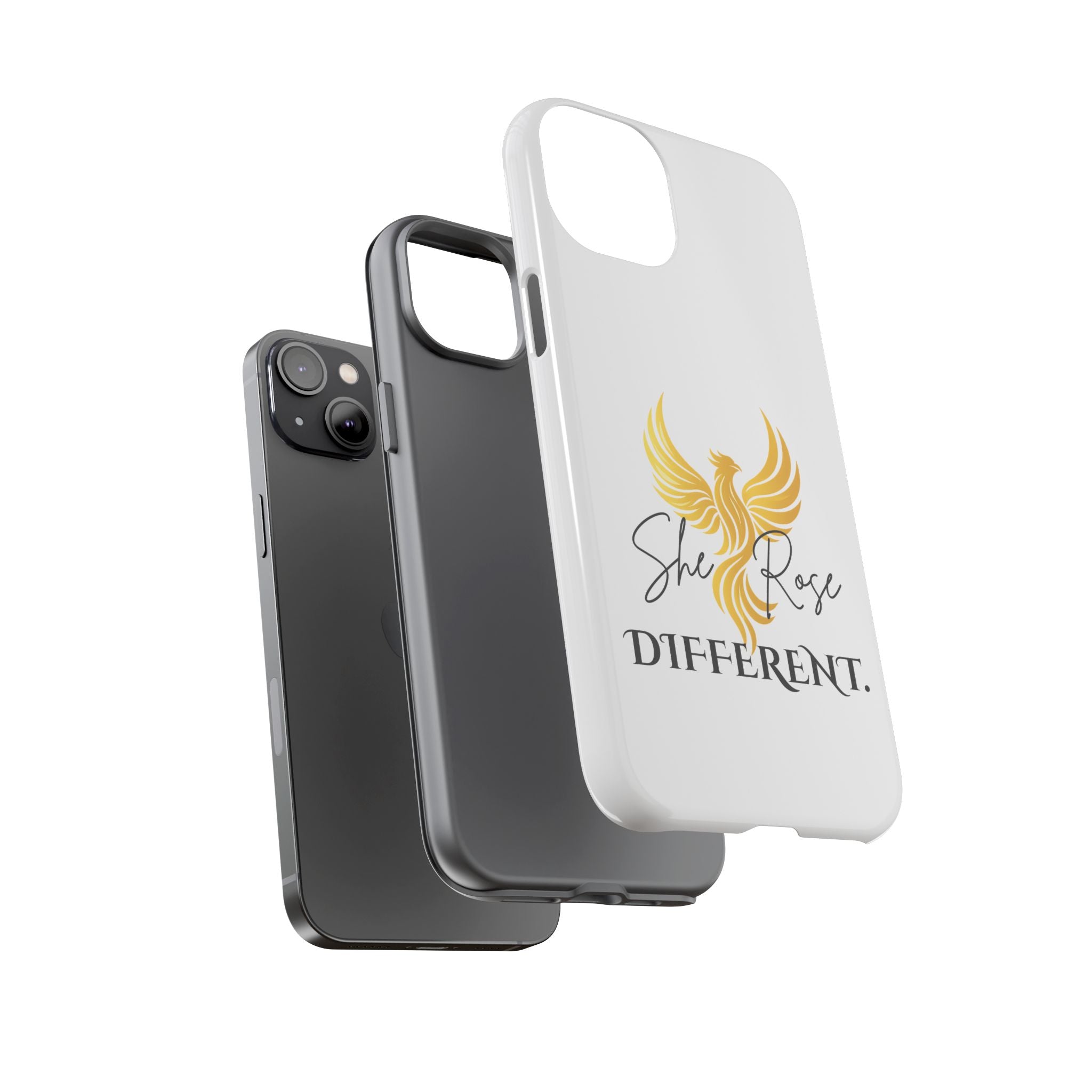 She Rose Different™ Phone Case —  Inspirational Gold Phoenix Design