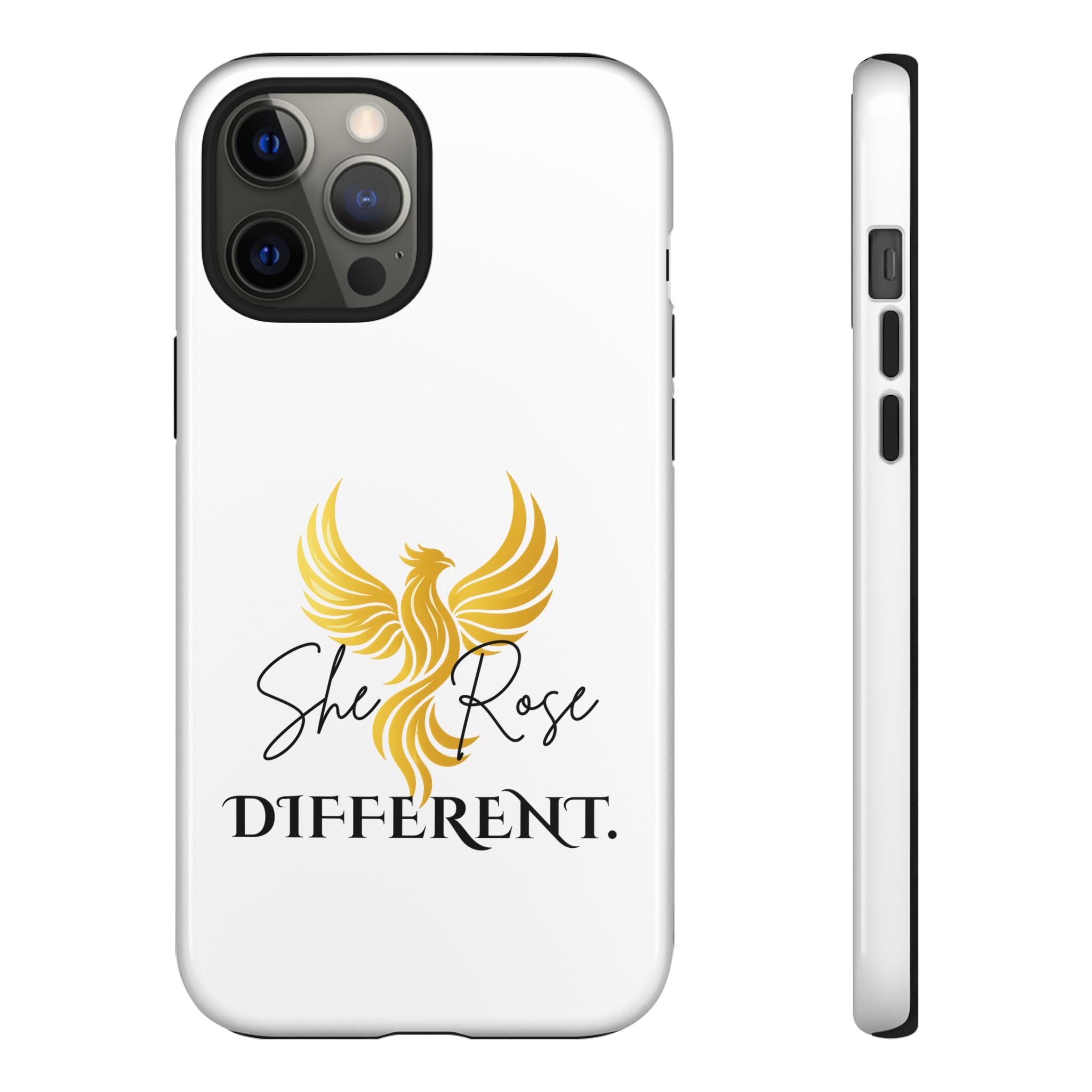 She Rose Different™ Phone Case —  Inspirational Gold Phoenix Design