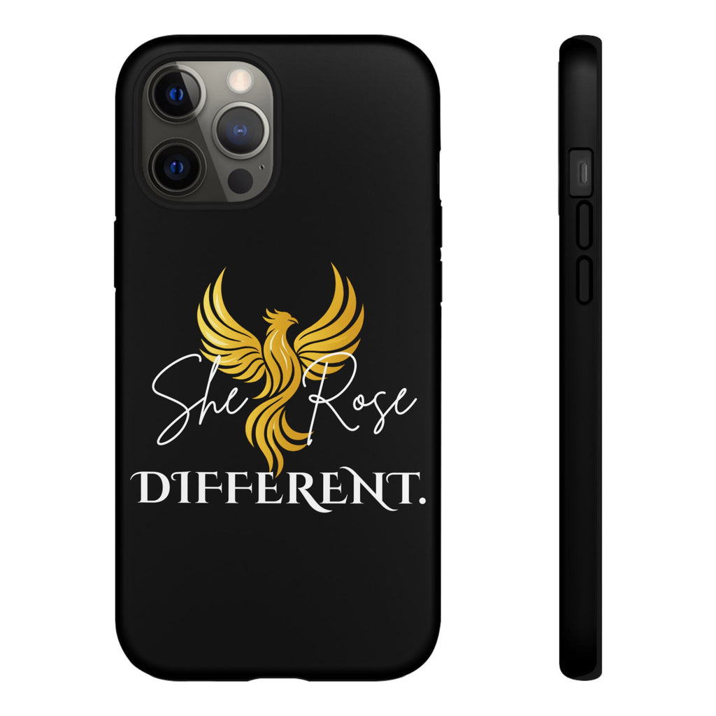 She Rose Different™ Phone Case — Black