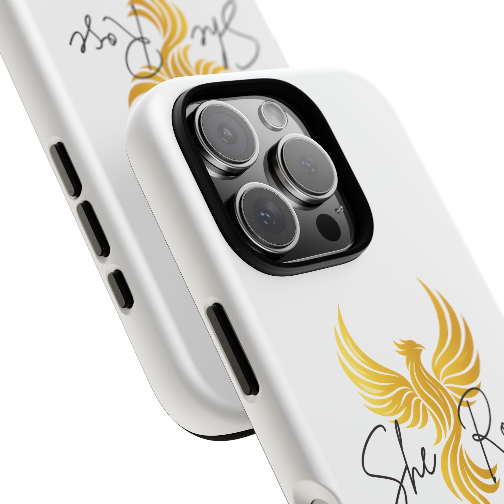 She Rose Different™ Phone Case —  Inspirational Gold Phoenix Design