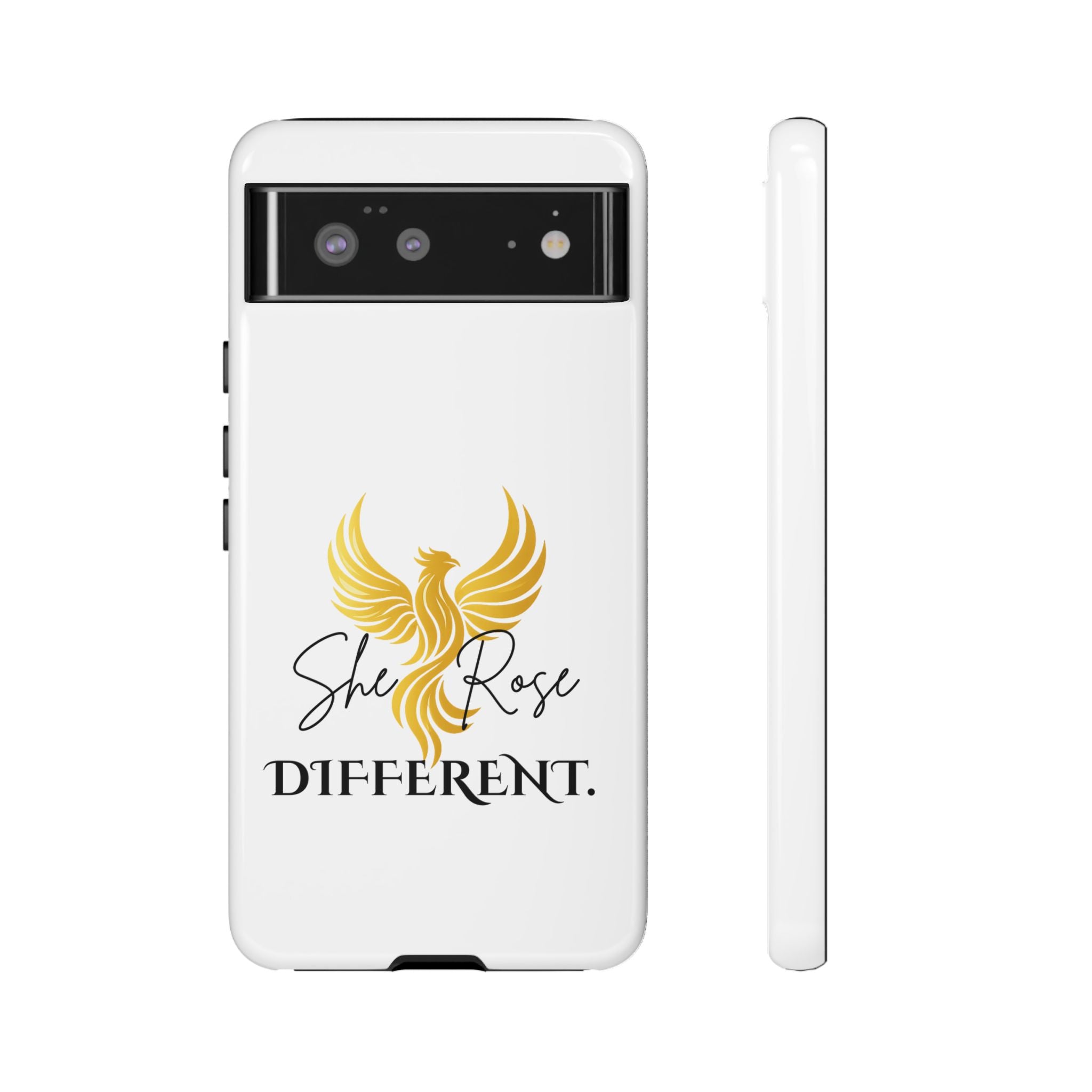 She Rose Different™ Phone Case —  Inspirational Gold Phoenix Design