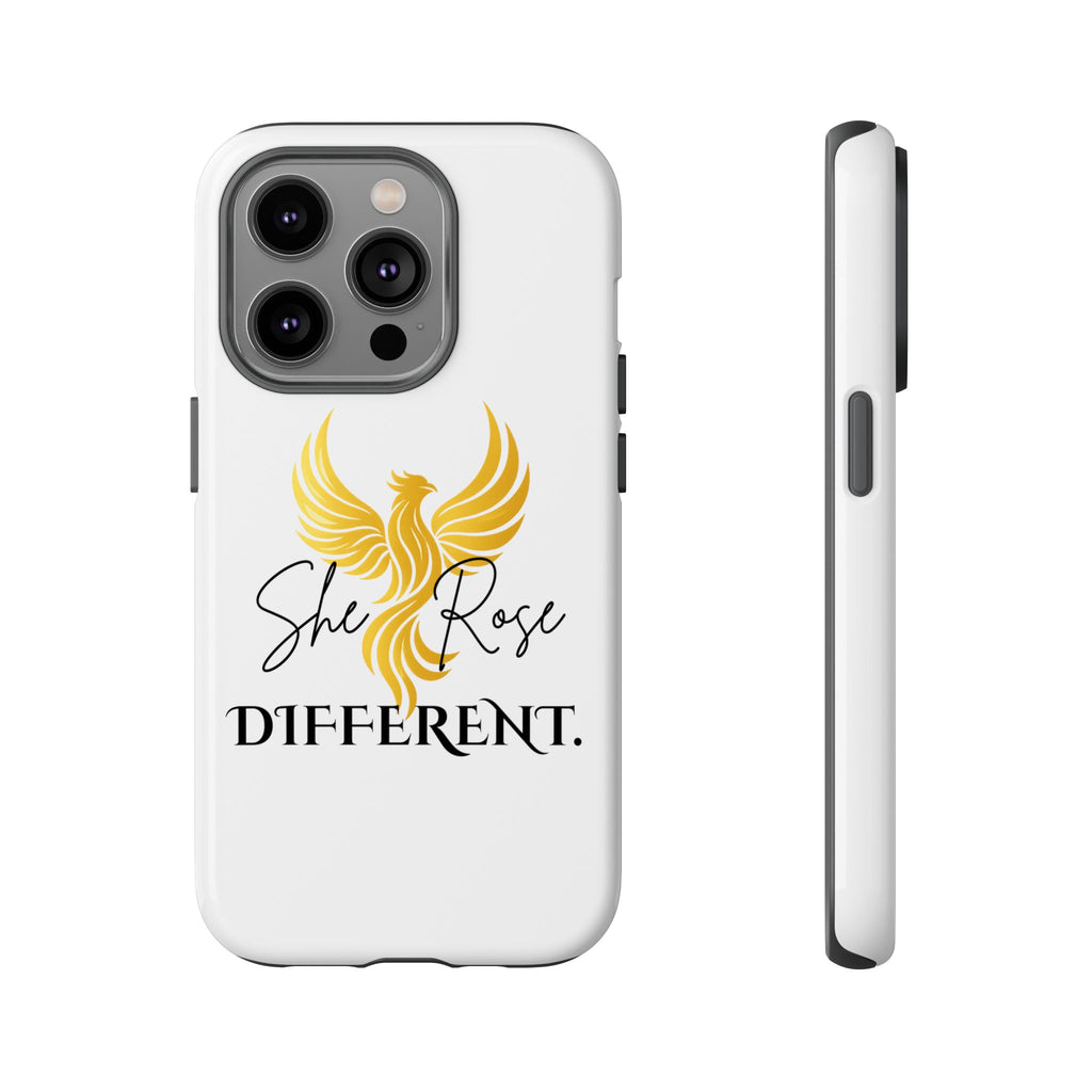 She Rose Different™ Phone Case —  Inspirational Gold Phoenix Design