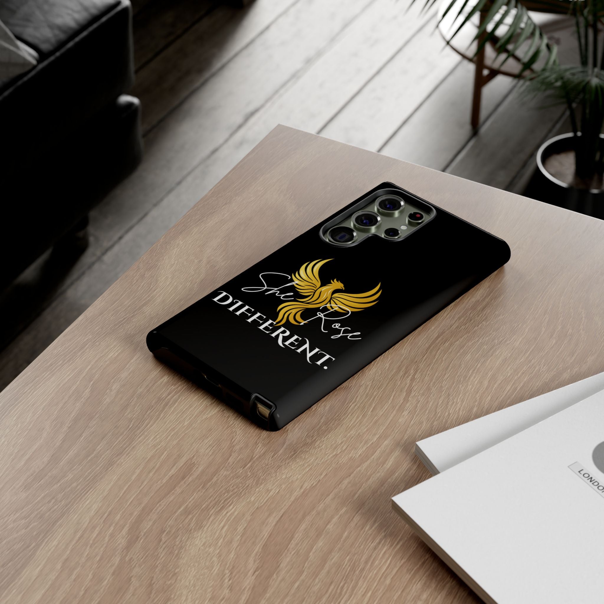 She Rose Different™ Phone Case — Black