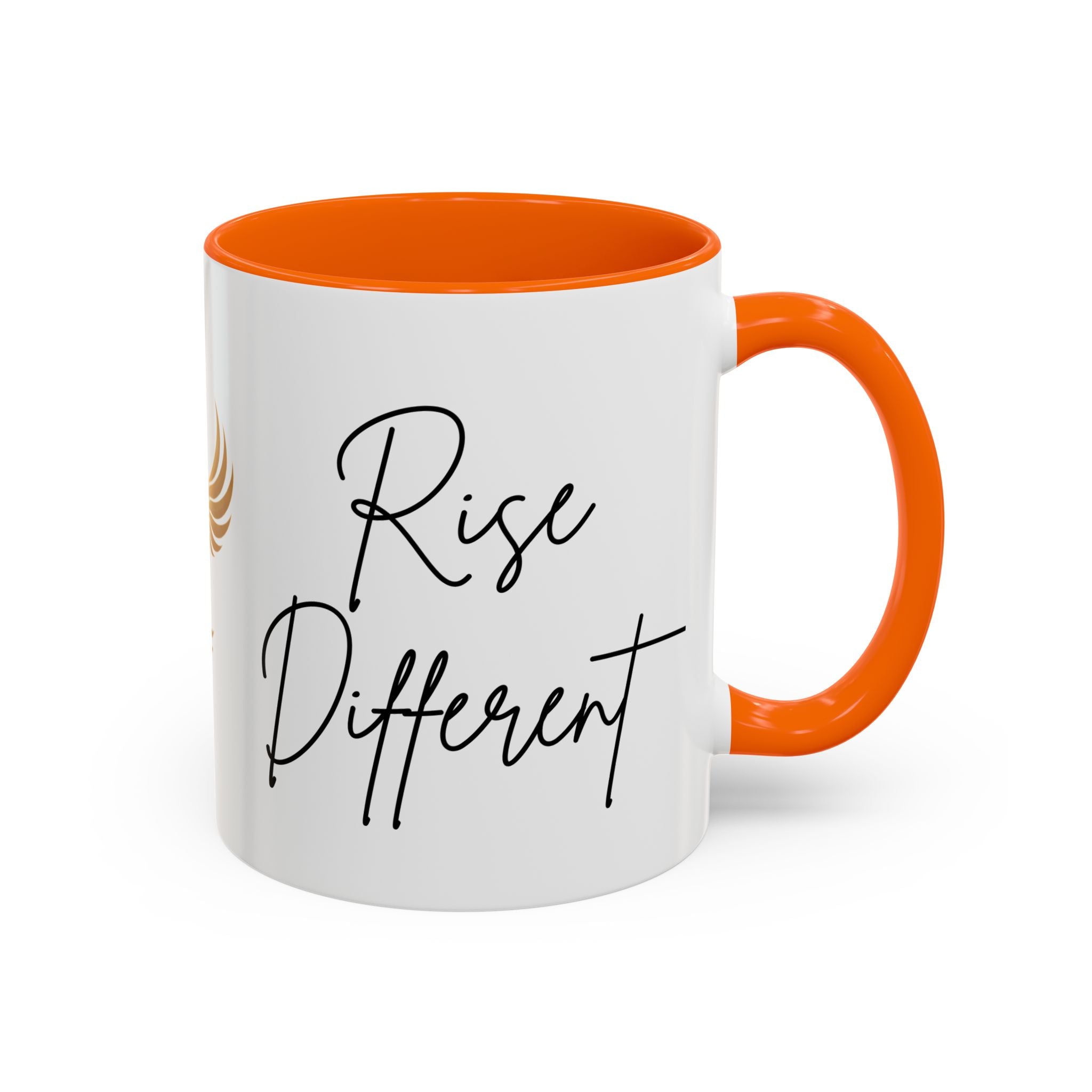 Rise Different™ Accent Coffee Mug — Inspirational Phoenix Coffee Cup (11 oz)