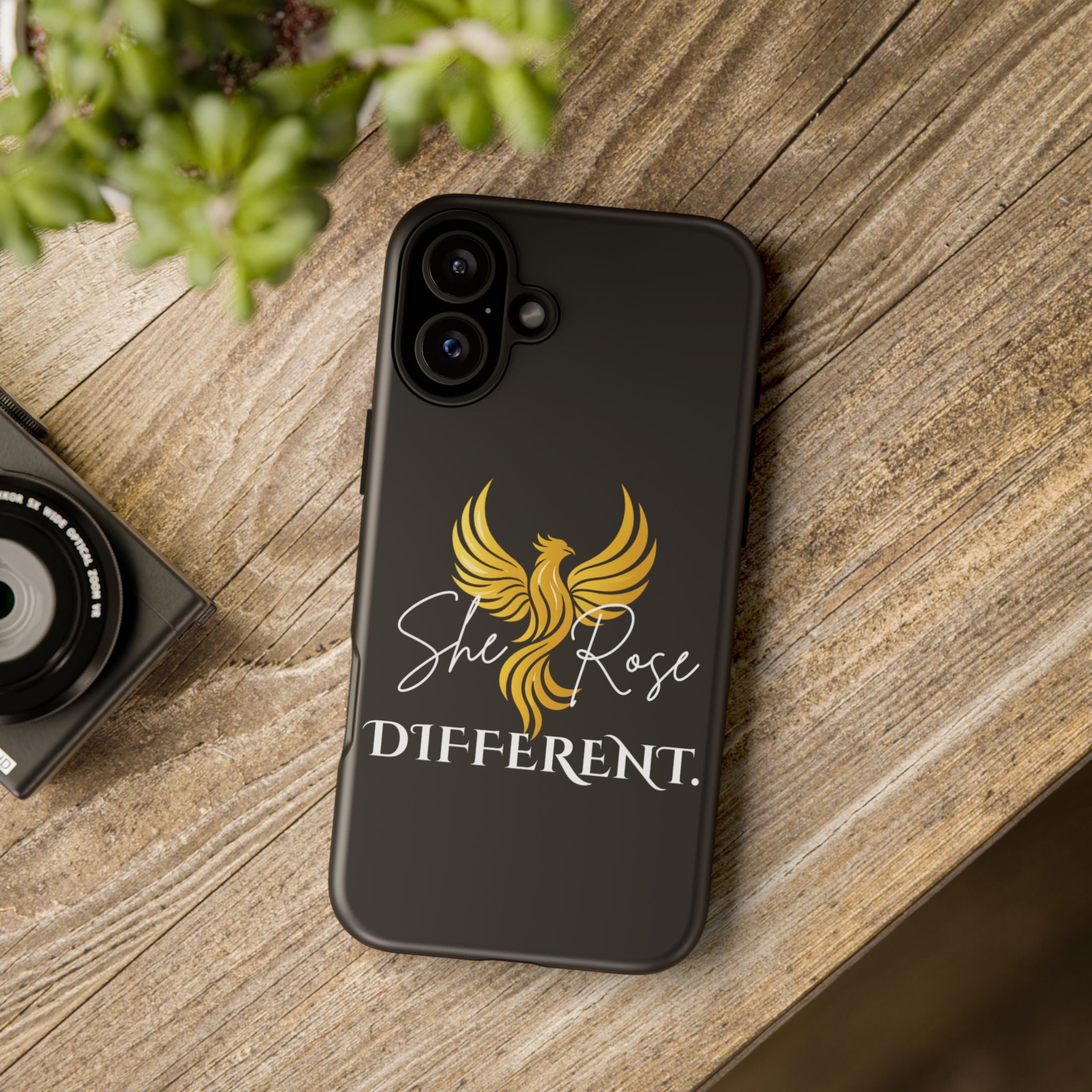 She Rose Different™ Phone Case — Black