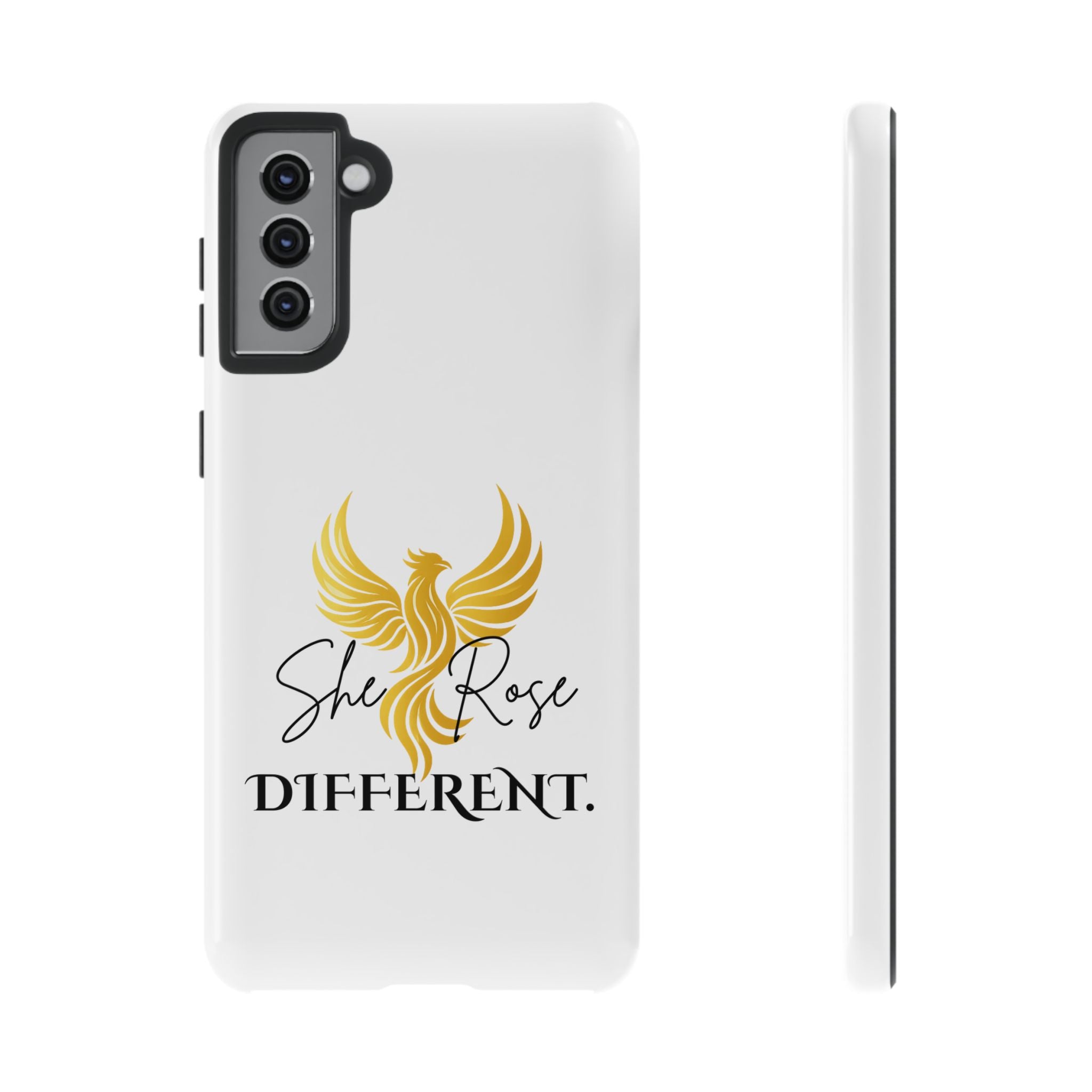 She Rose Different™ Phone Case —  Inspirational Gold Phoenix Design