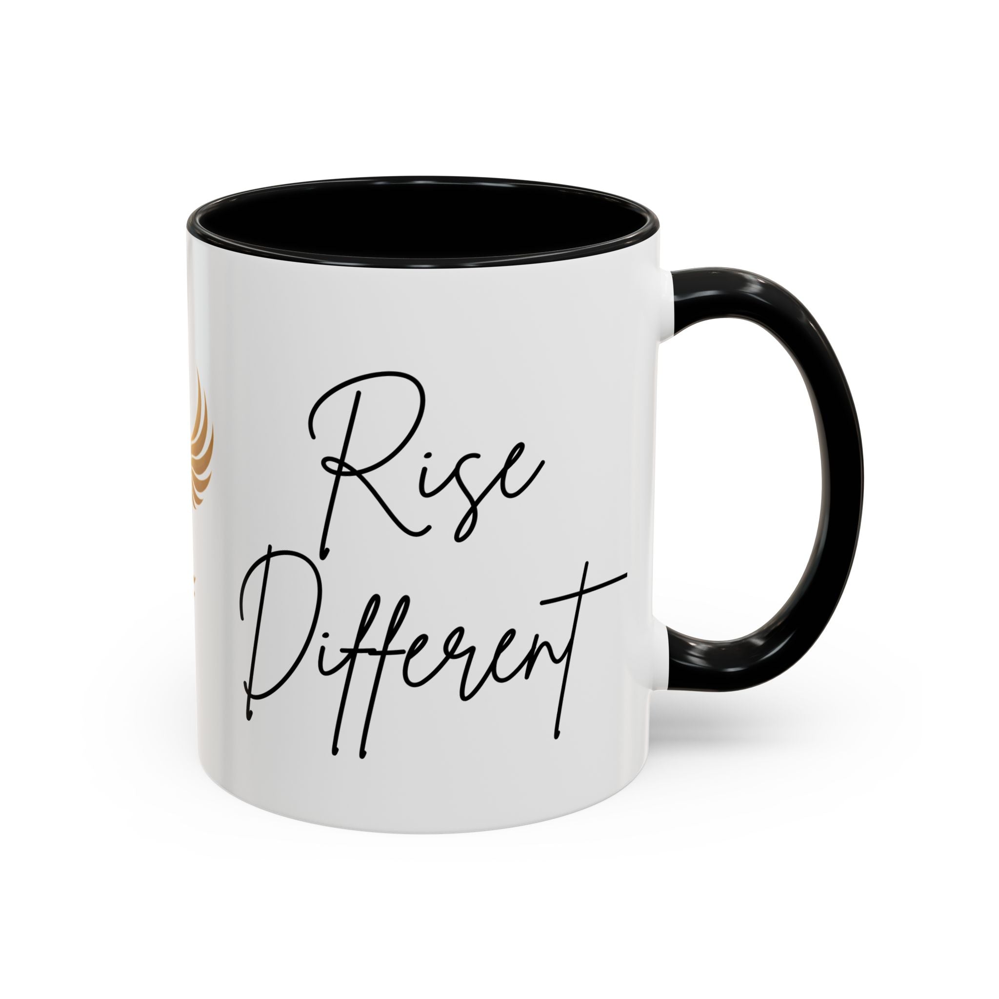 Rise Different™ Accent Coffee Mug — Inspirational Phoenix Coffee Cup (11 oz)