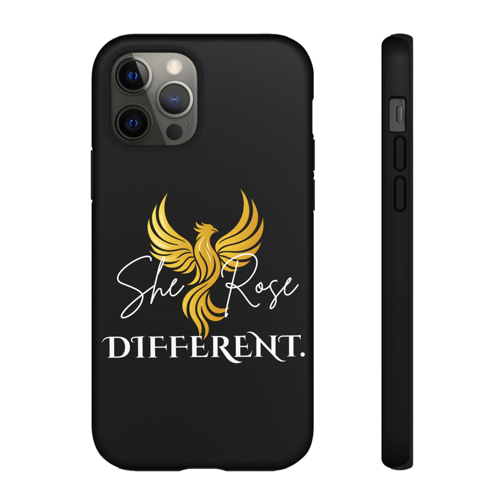 She Rose Different™ Phone Case — Black